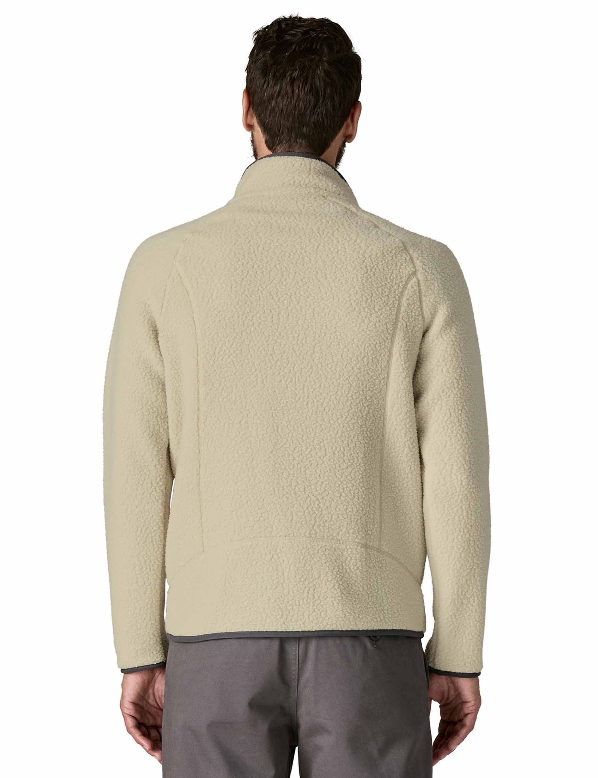 Retro Pile Fleece Jacket - Pelican w/Smolder Blue - Image 3