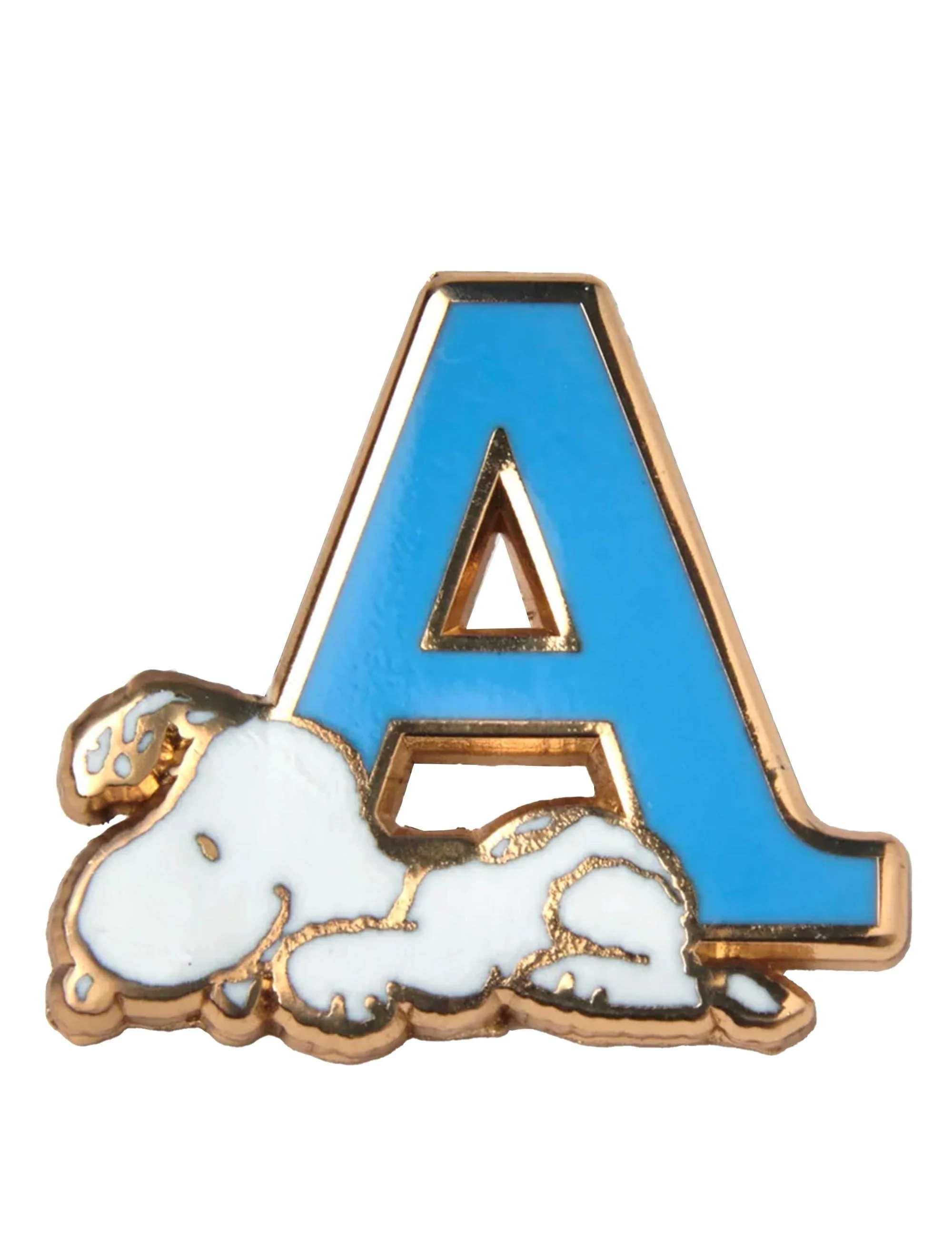 Snoopy Alphabet Enamel Pin Badge - Letter A