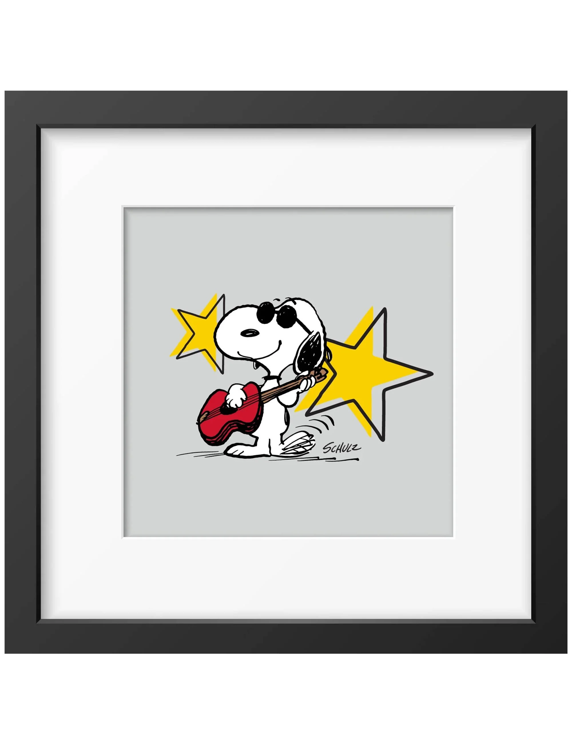 Snoopy Framed Art Print - Rock Star
