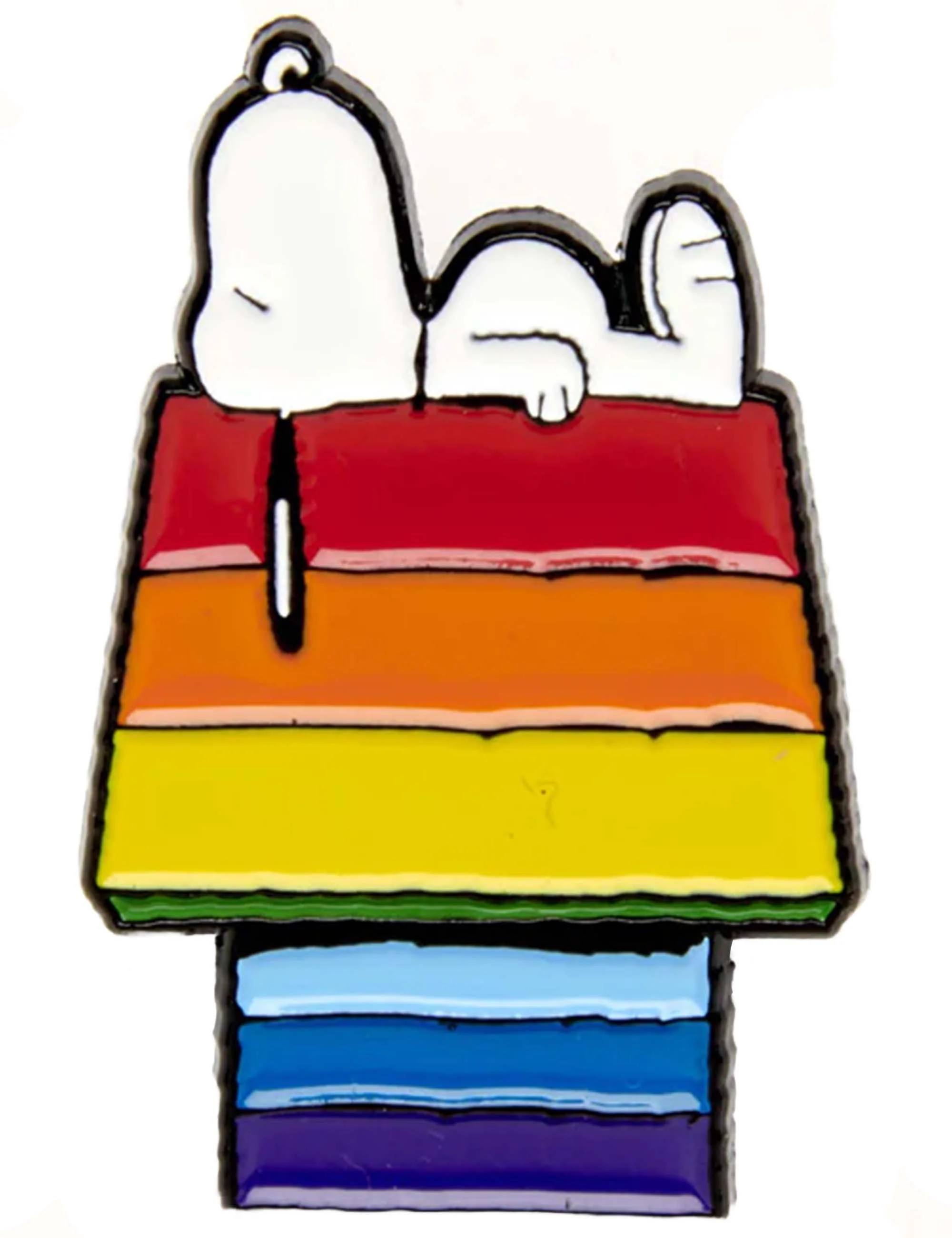 Snoopy Enamel Pin Badge - Good Vibes, Rainbow House - Image 2