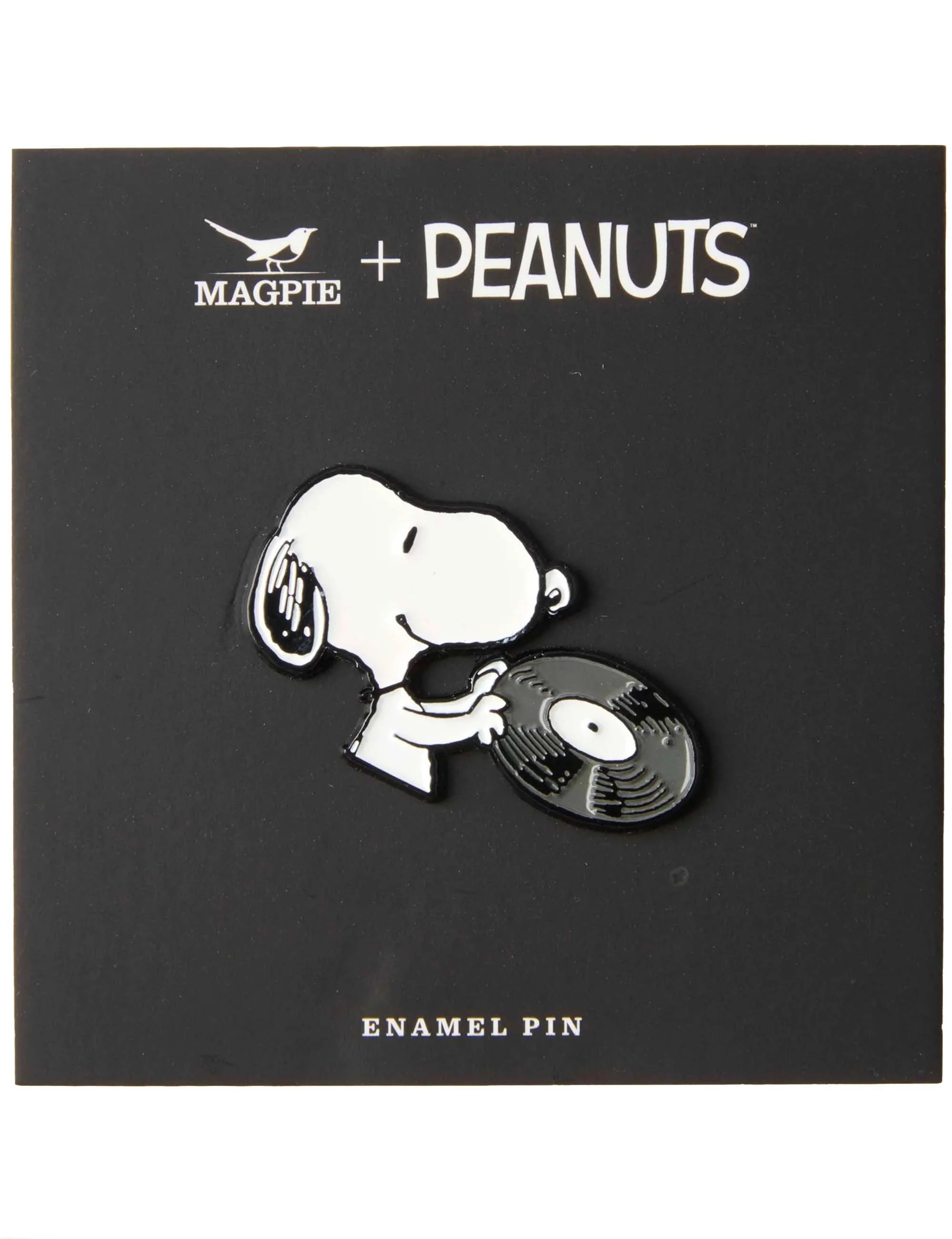 Snoopy Enamel Pin Badge - Music is Life, Records