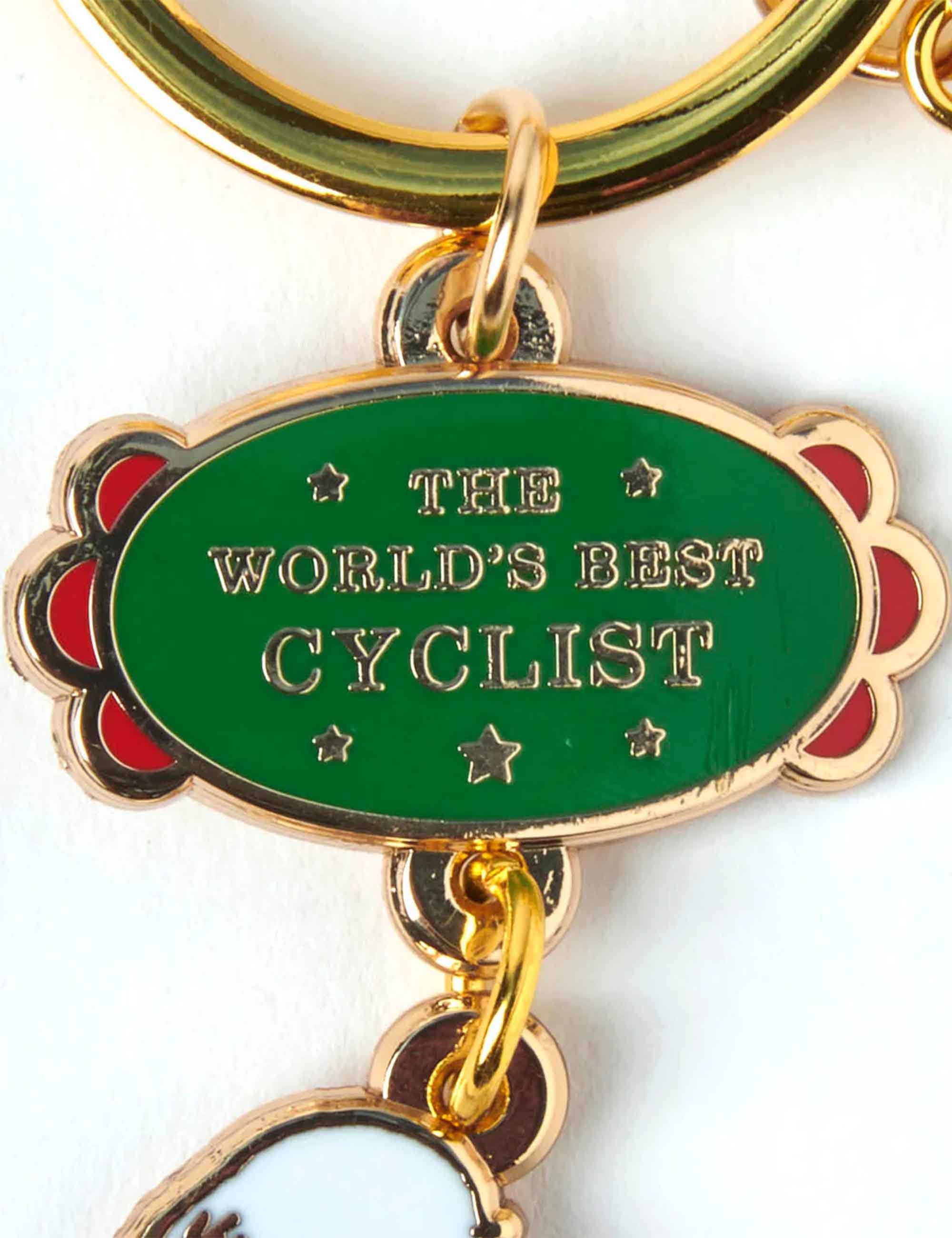 Snoopy World's Best Keychain - Cyclist - Image 2