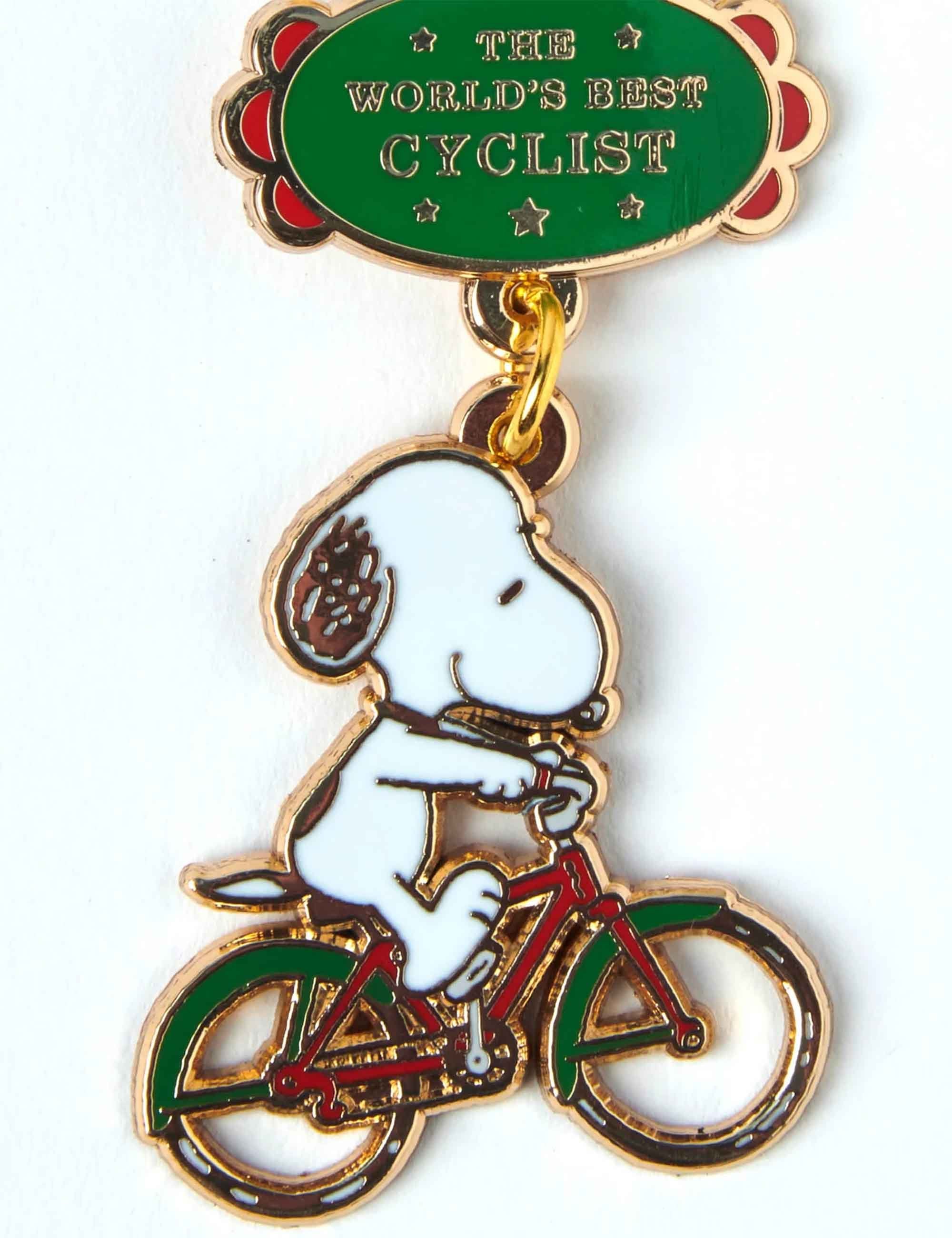 Snoopy World's Best Keychain - Cyclist - Image 3