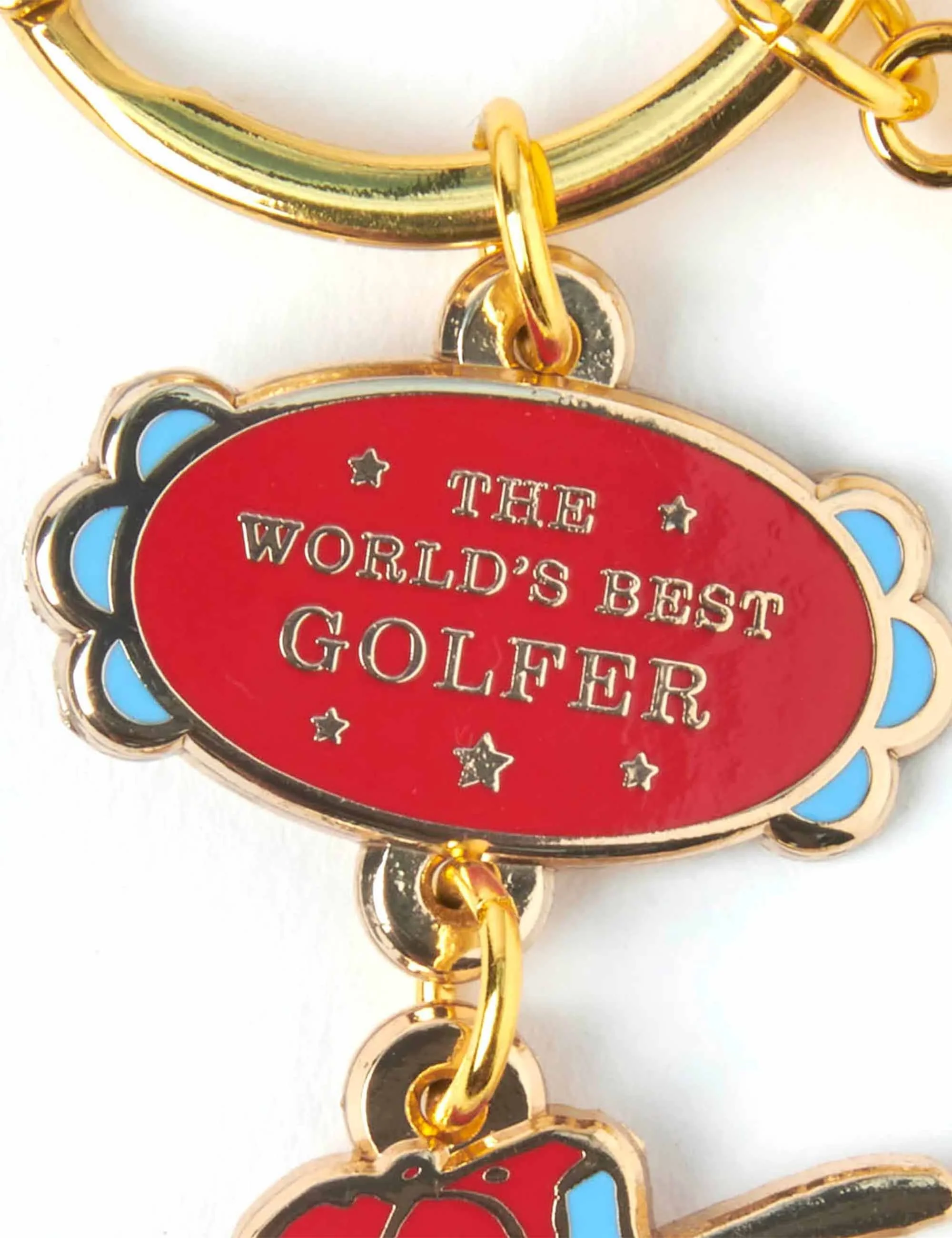 Snoopy World's Best Keychain - Golfer - Image 2