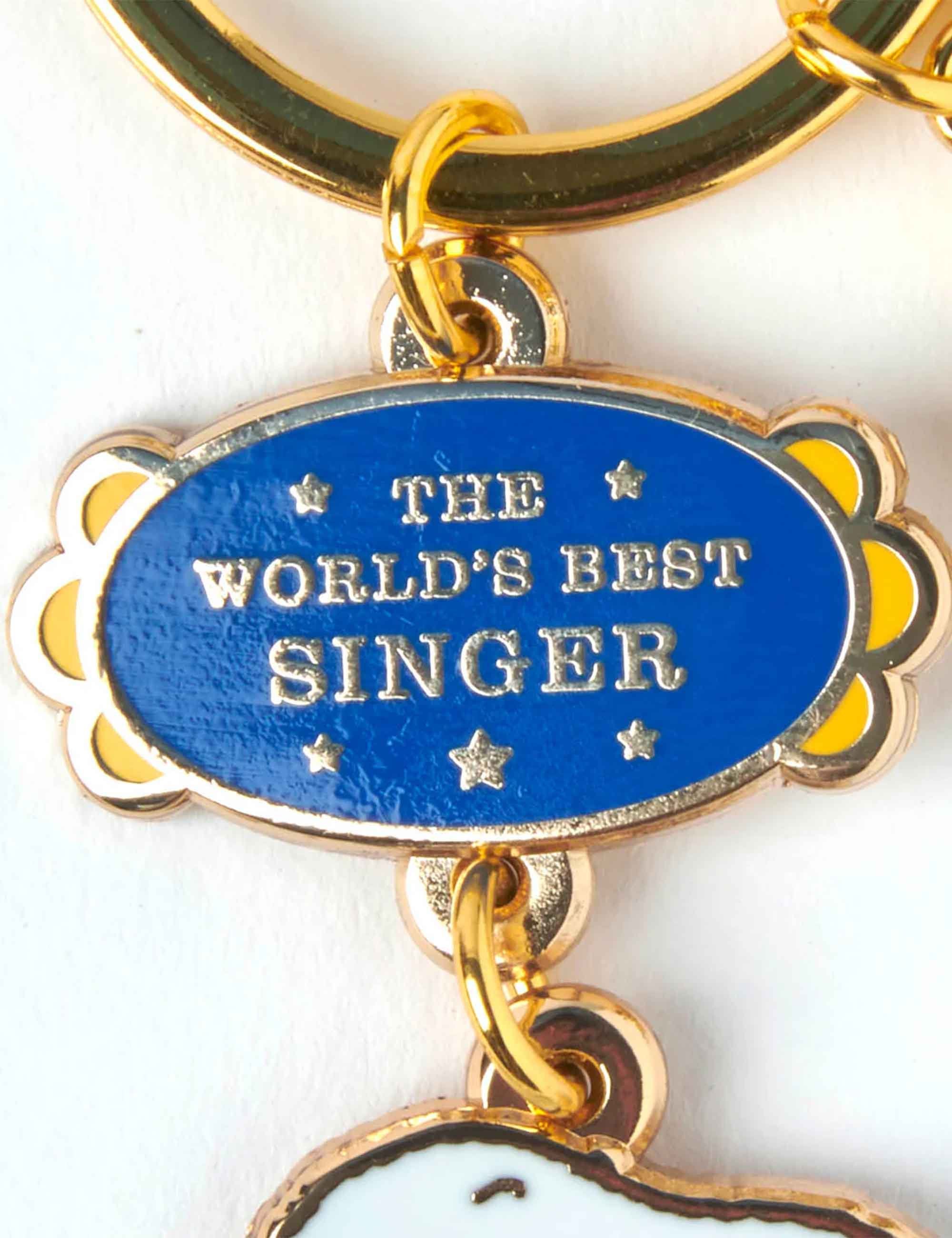 Snoopy World's Best Keychain - Singer - Image 2