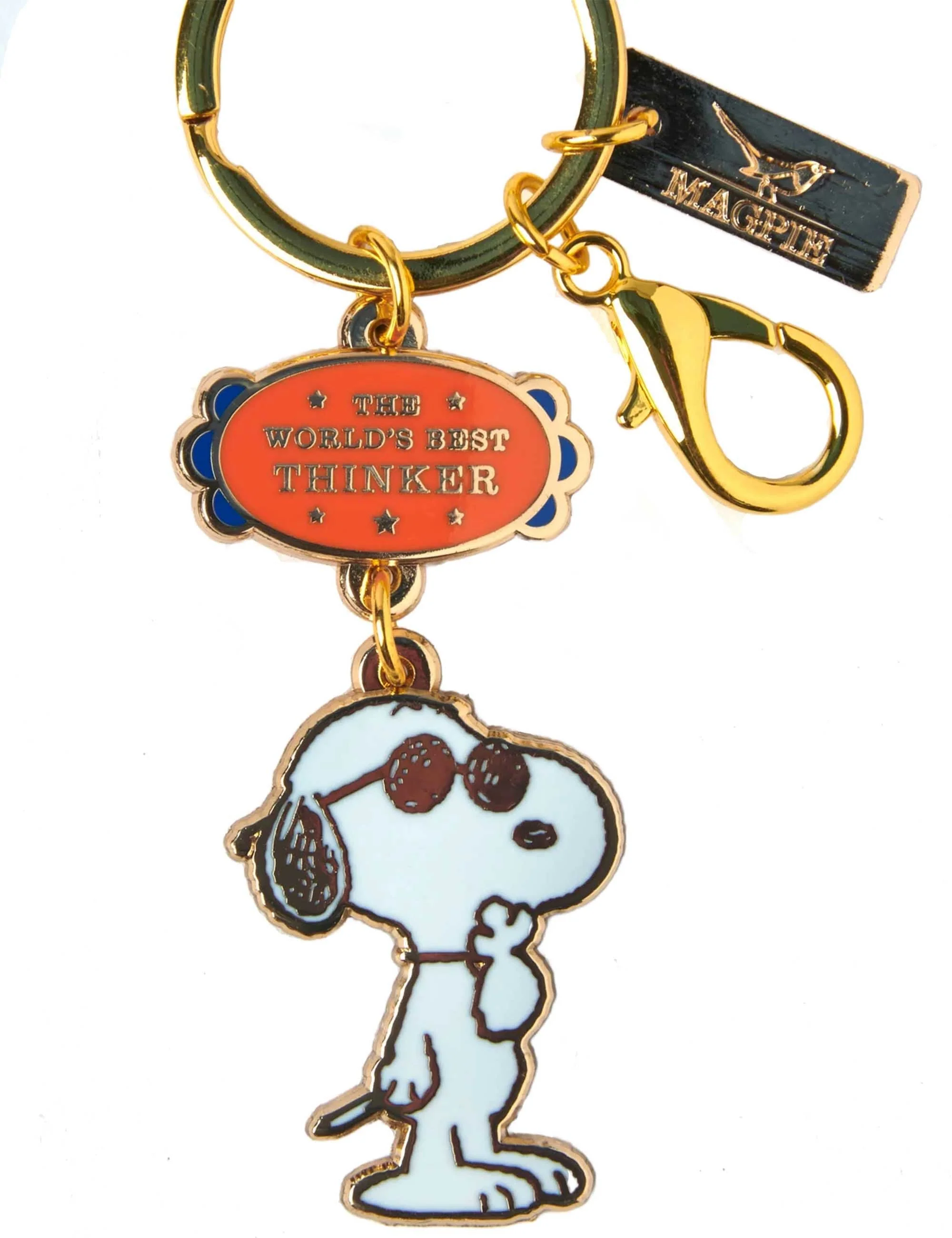 Snoopy World's Best Keychain - Thinker