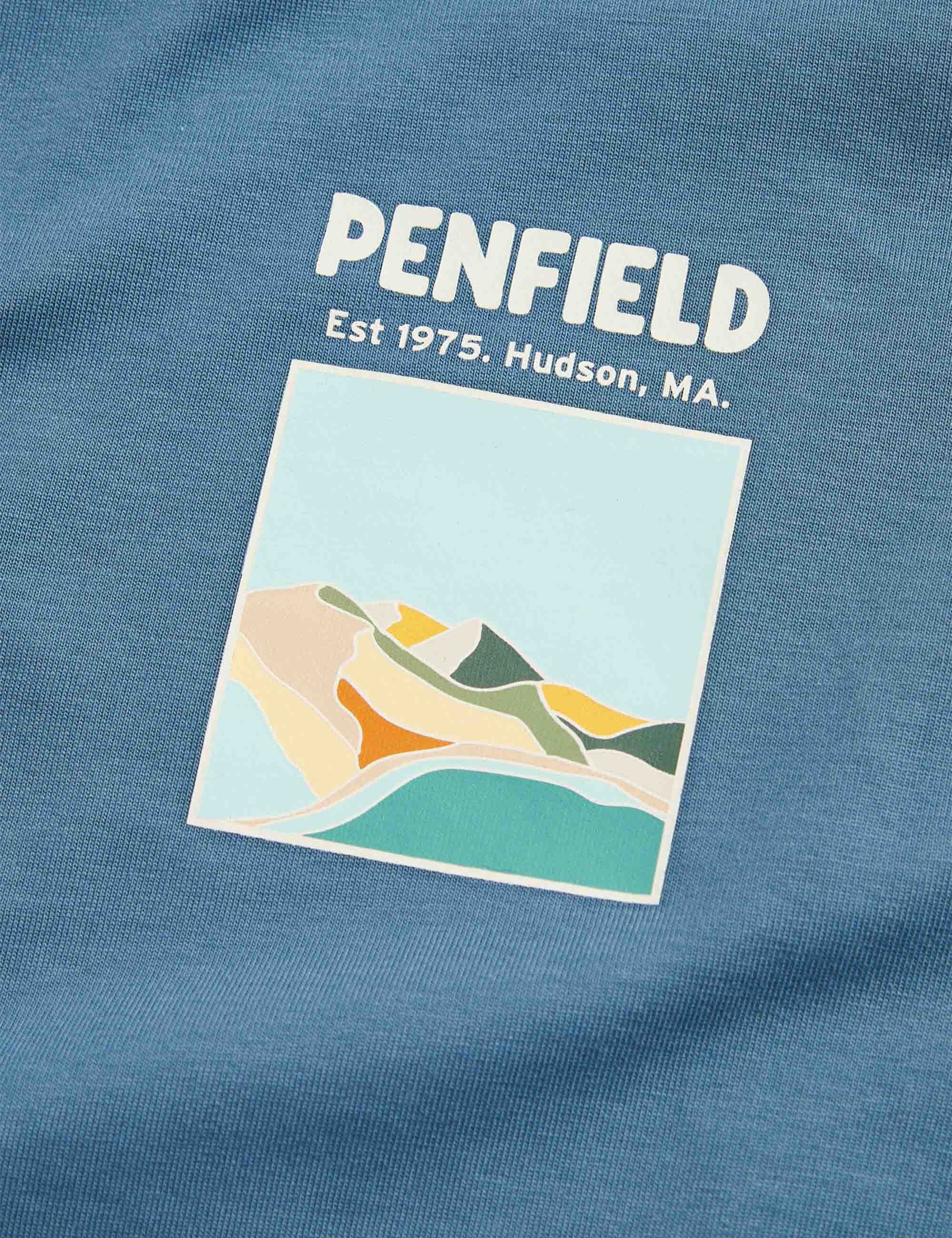 Block Landscape Gaphic T-Shirt - Blue Fusion - Image 6