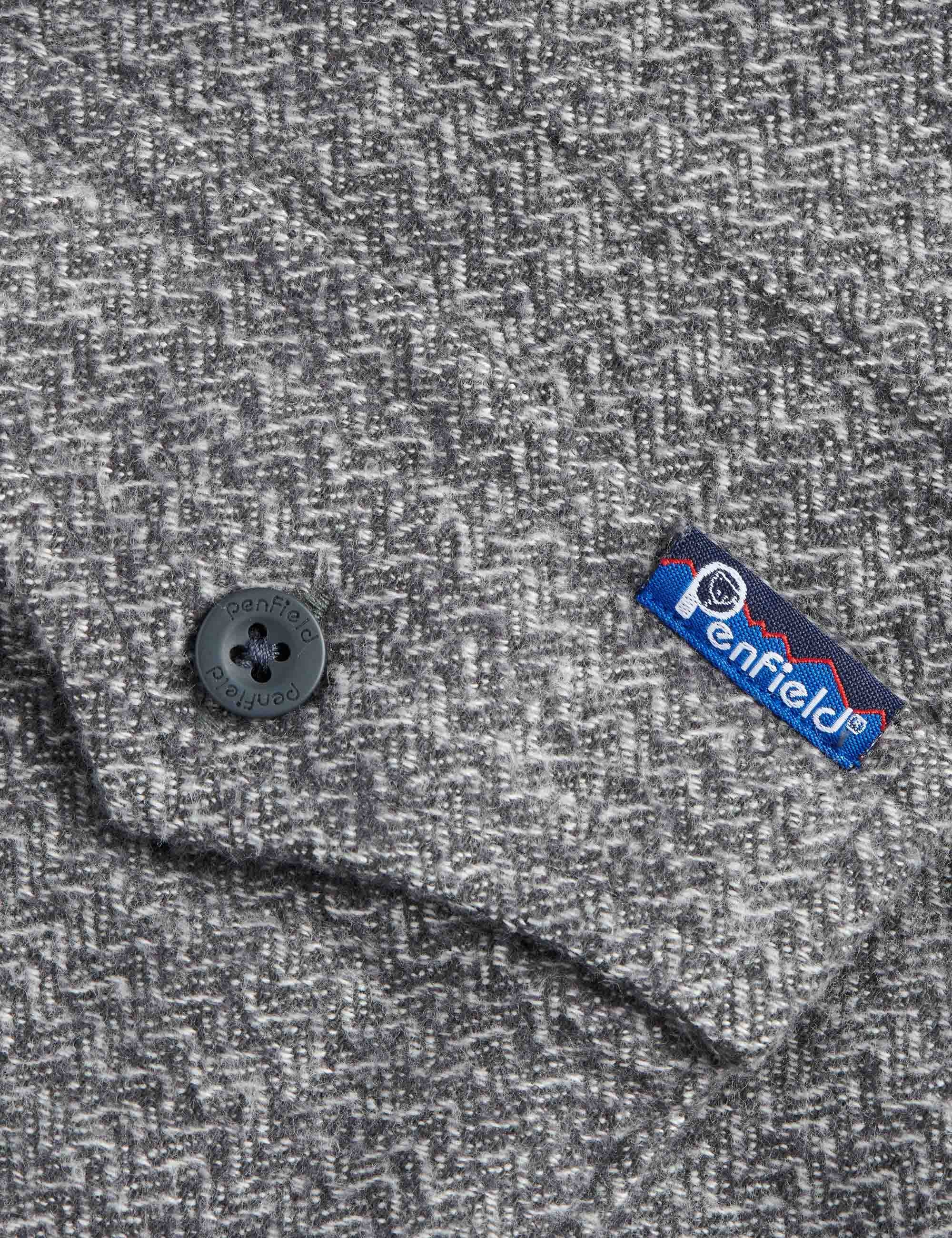 Brushed Textured Overshirt - Mid Grey Heather - Image 2