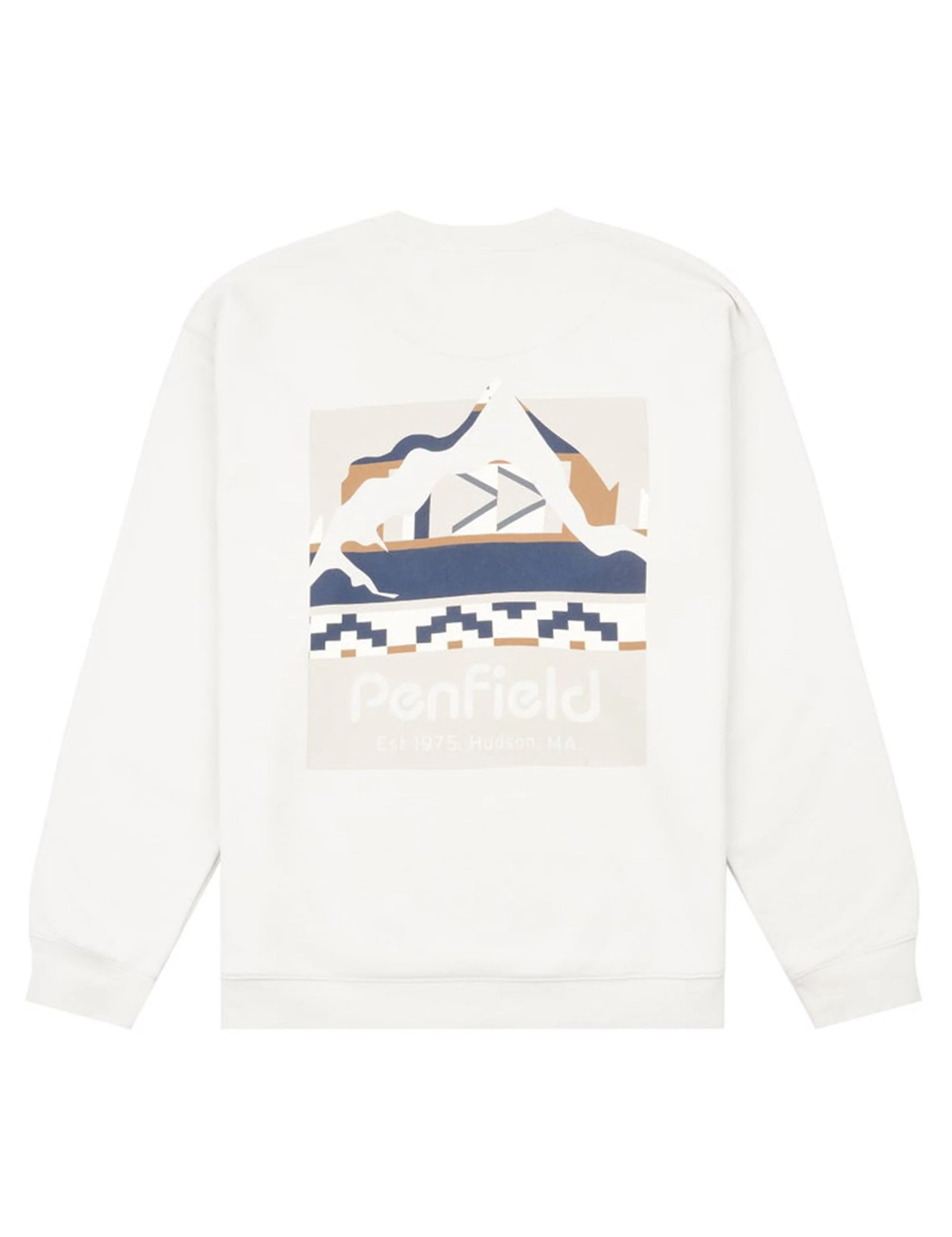 Geo Back Print Sweat - Nimbus Cloud