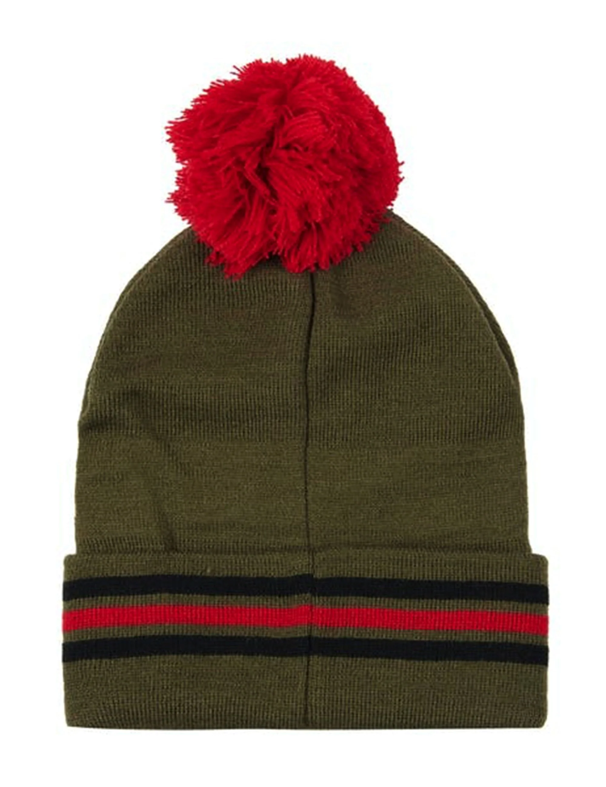 Intarsia Pom Beanie Hat - Forest Night - Image 2