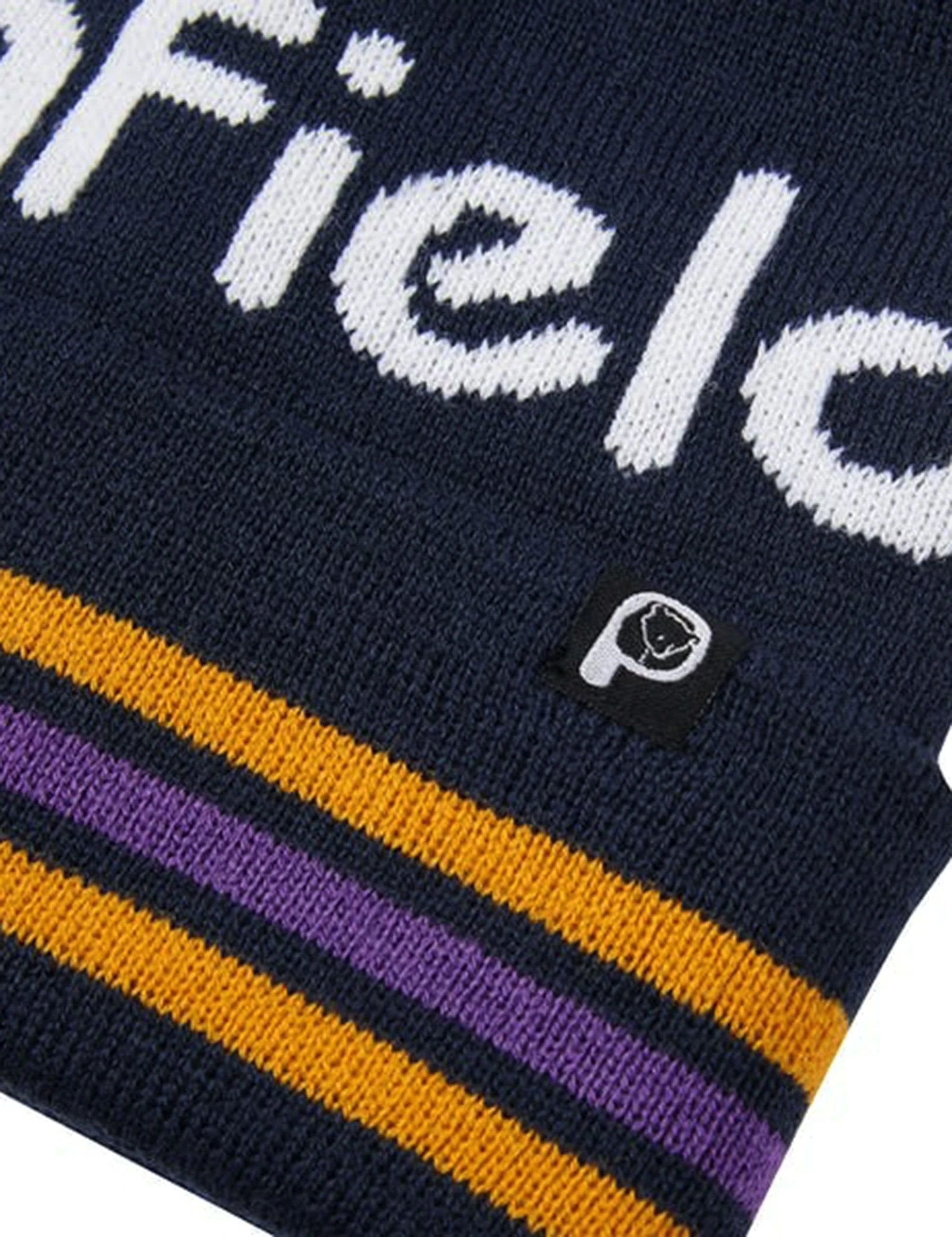 Intarsia Pom Beanie Hat - Navy Blazer - Image 3
