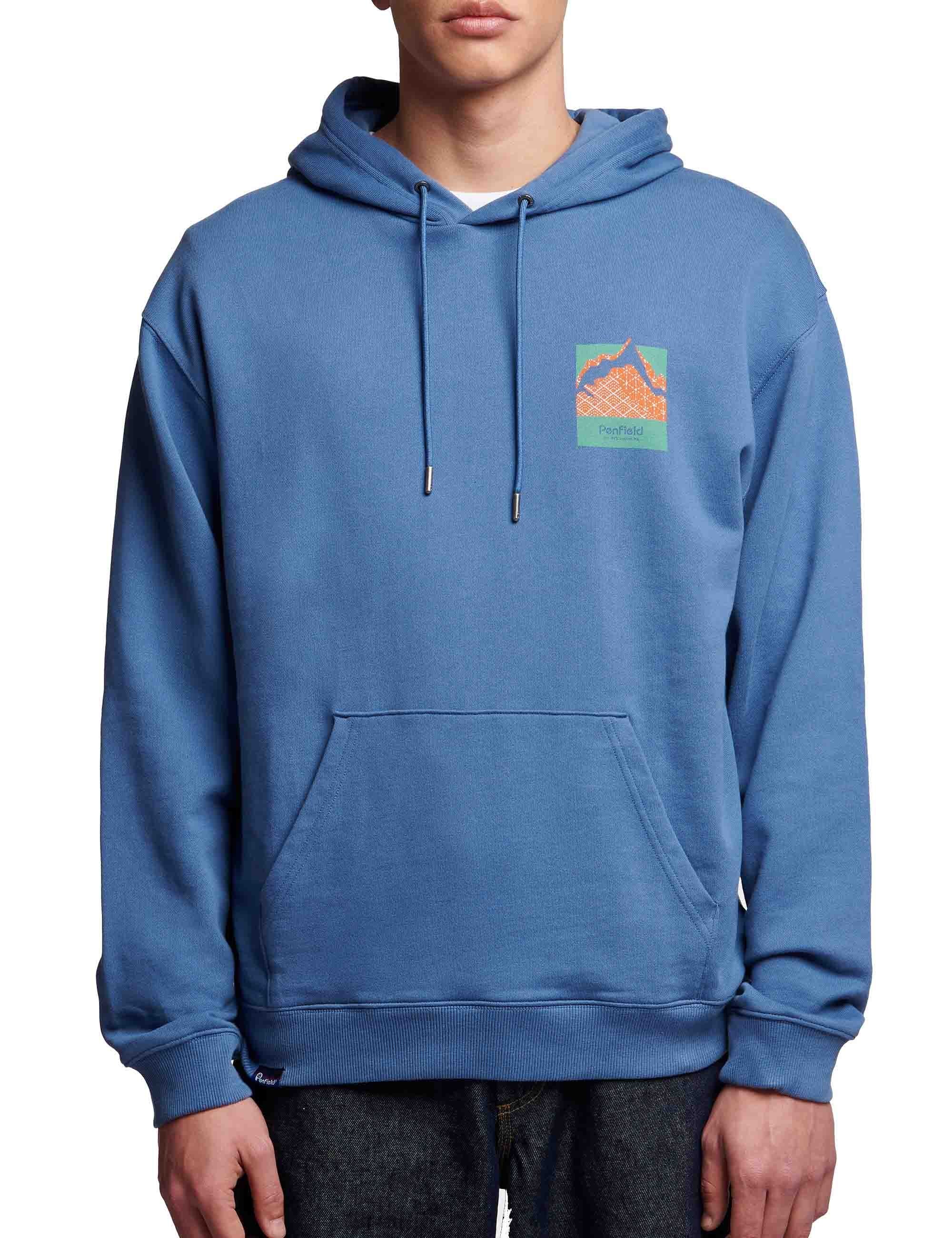 Mountain Back Print Hooded Sweat - Blue Horizon - Image 2