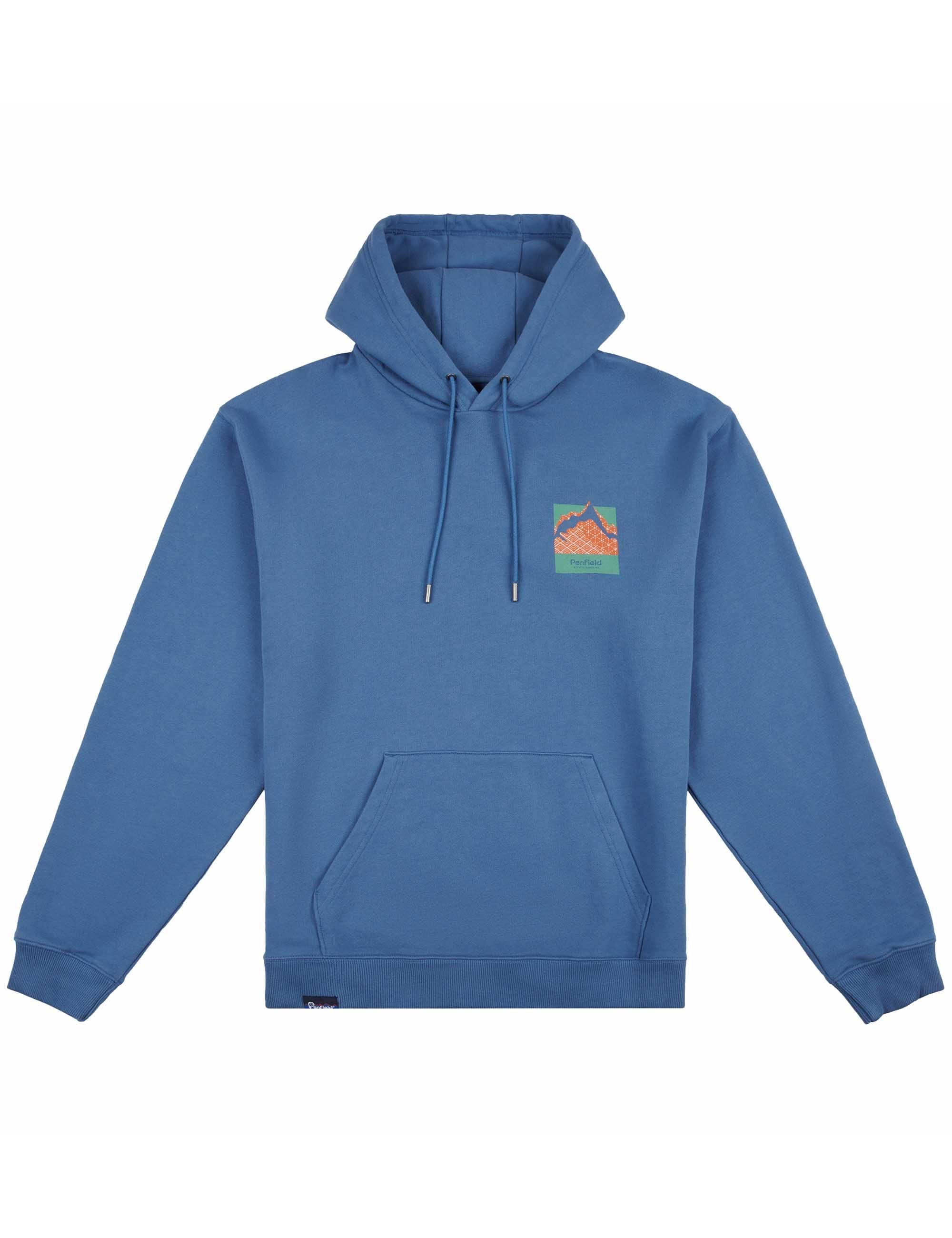 Mountain Back Print Hooded Sweat - Blue Horizon - Image 3
