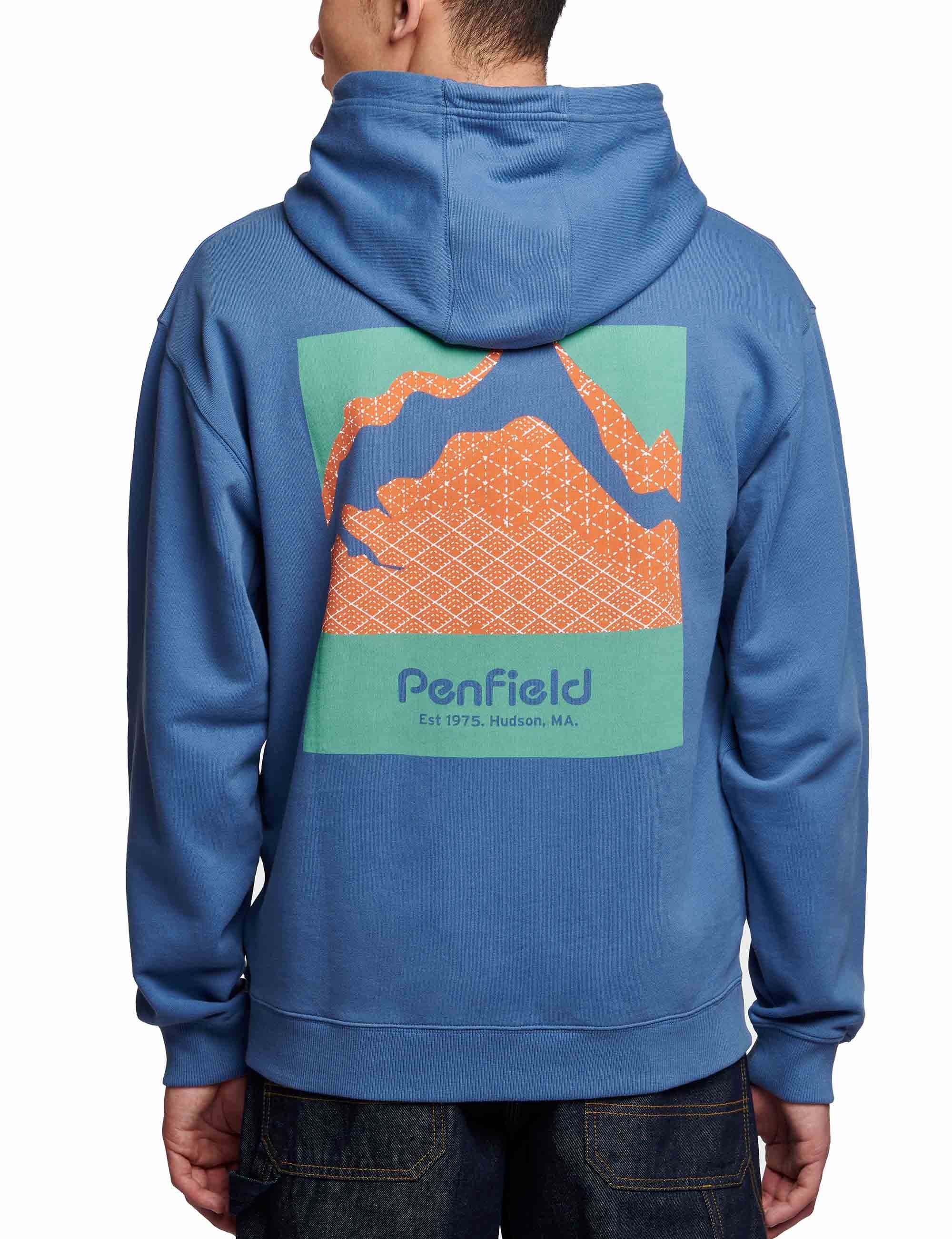 Mountain Back Print Hooded Sweat - Blue Horizon - Image 4