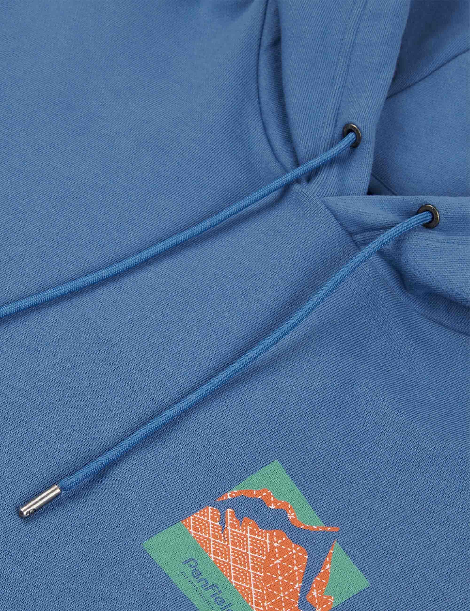 Mountain Back Print Hooded Sweat - Blue Horizon - Image 9