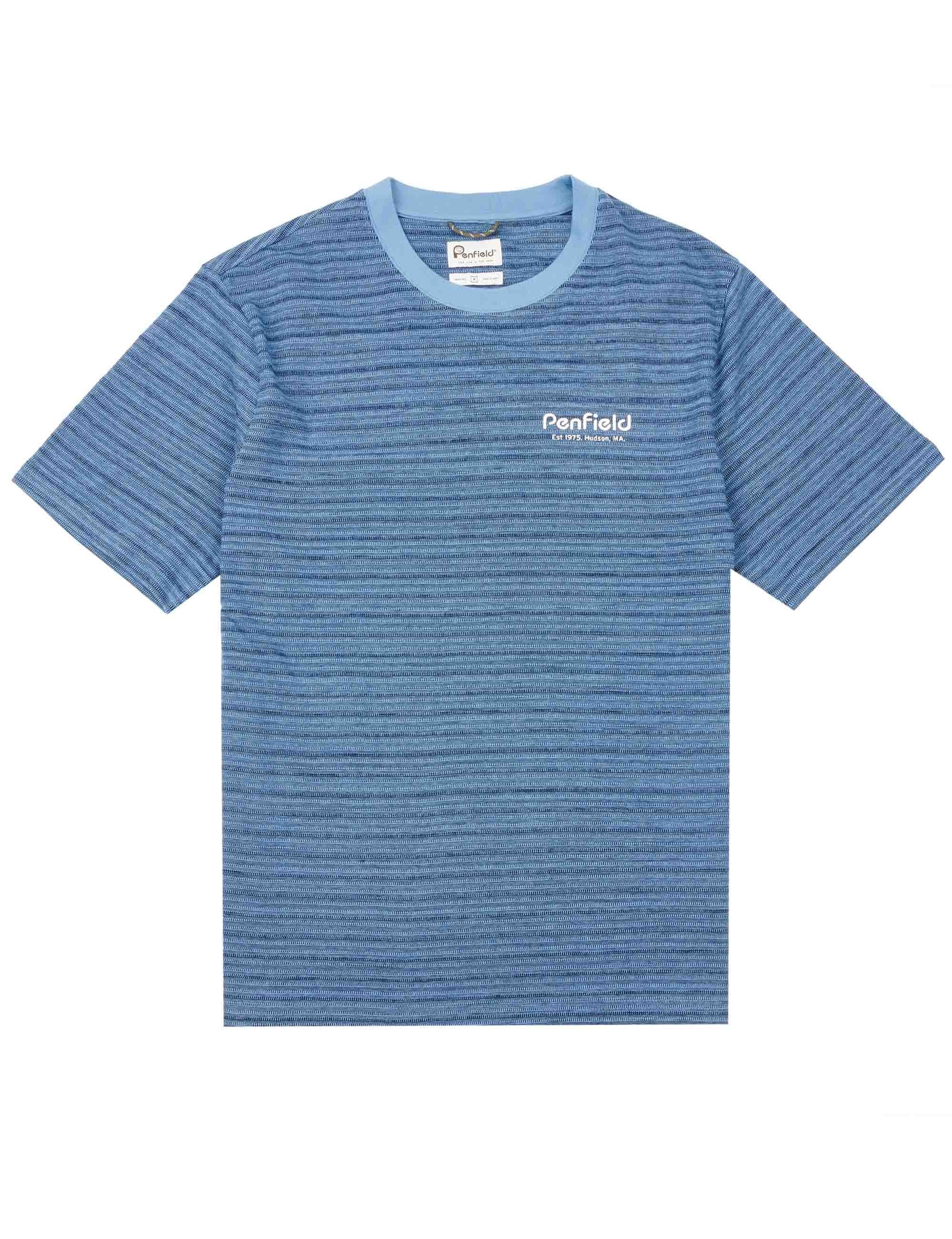 Textured Stripe T-Shirt - Riviera