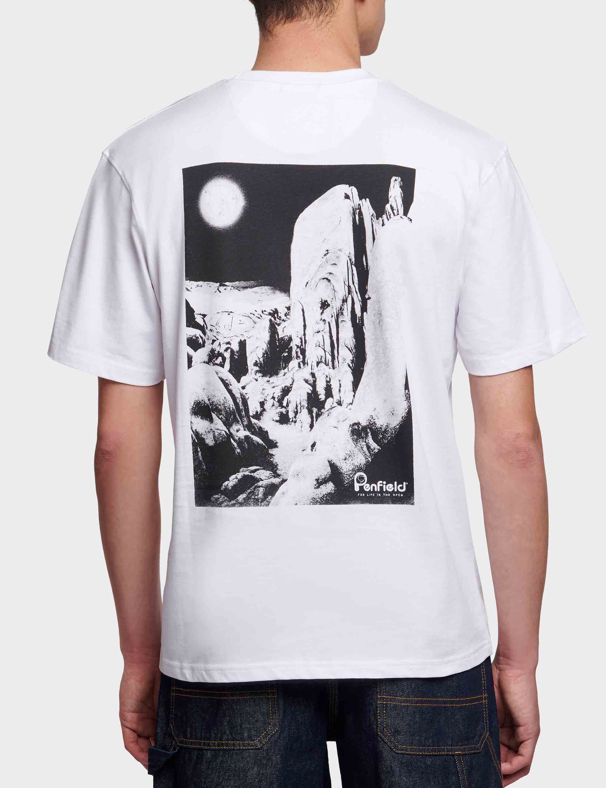 Valley Back Print T-Shirt - White - Image 4