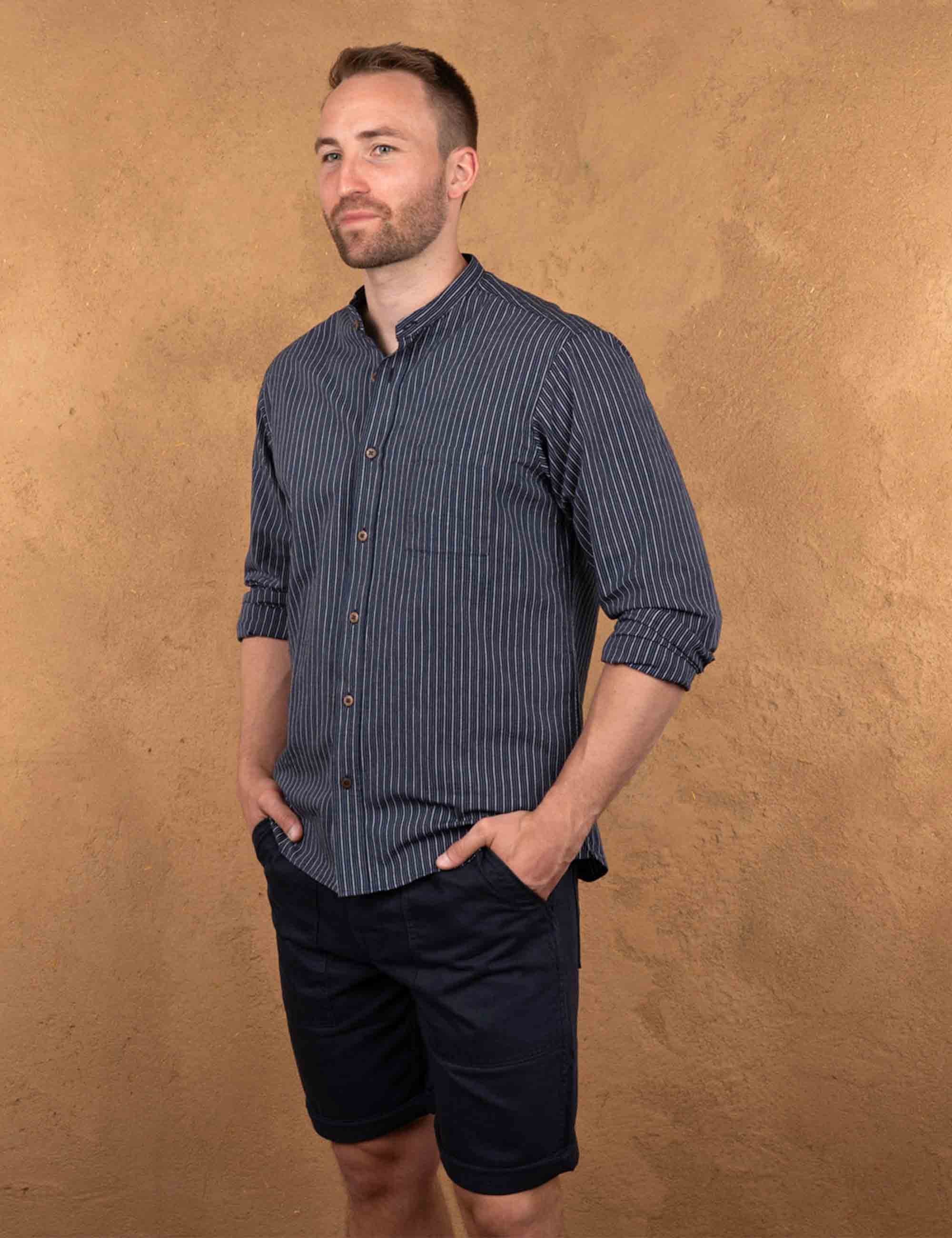 1923 Buccanoy Grandfather Shirt - Beaumont Blue - Image 3