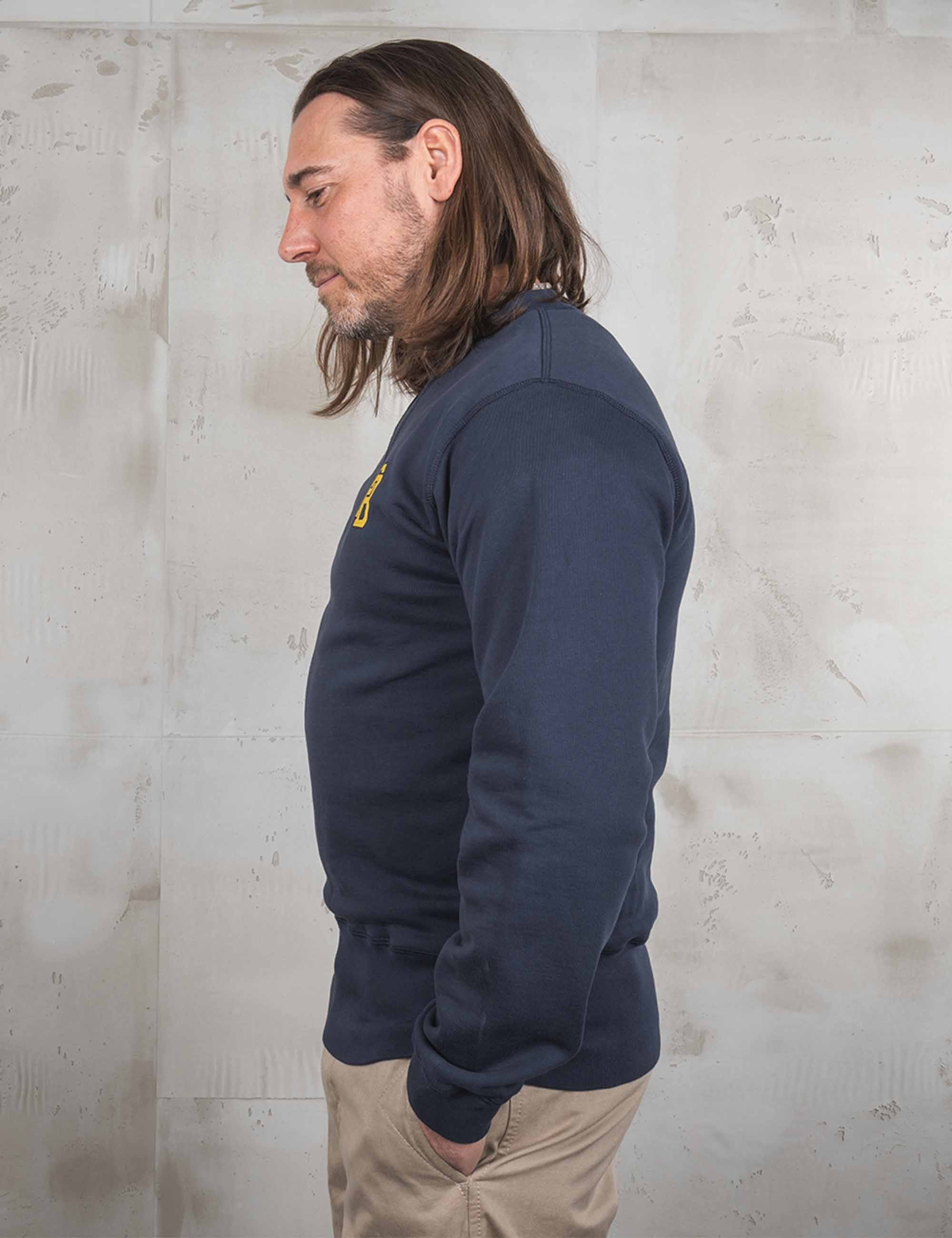 1945 Logo Crew Neck Sweat - Navy - Image 3
