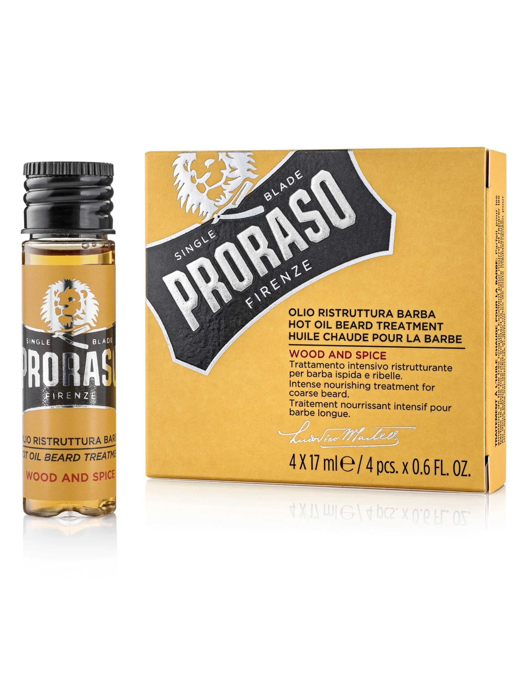 Hot Oil Beard Treatment (4x17ml) - Wood & Spice