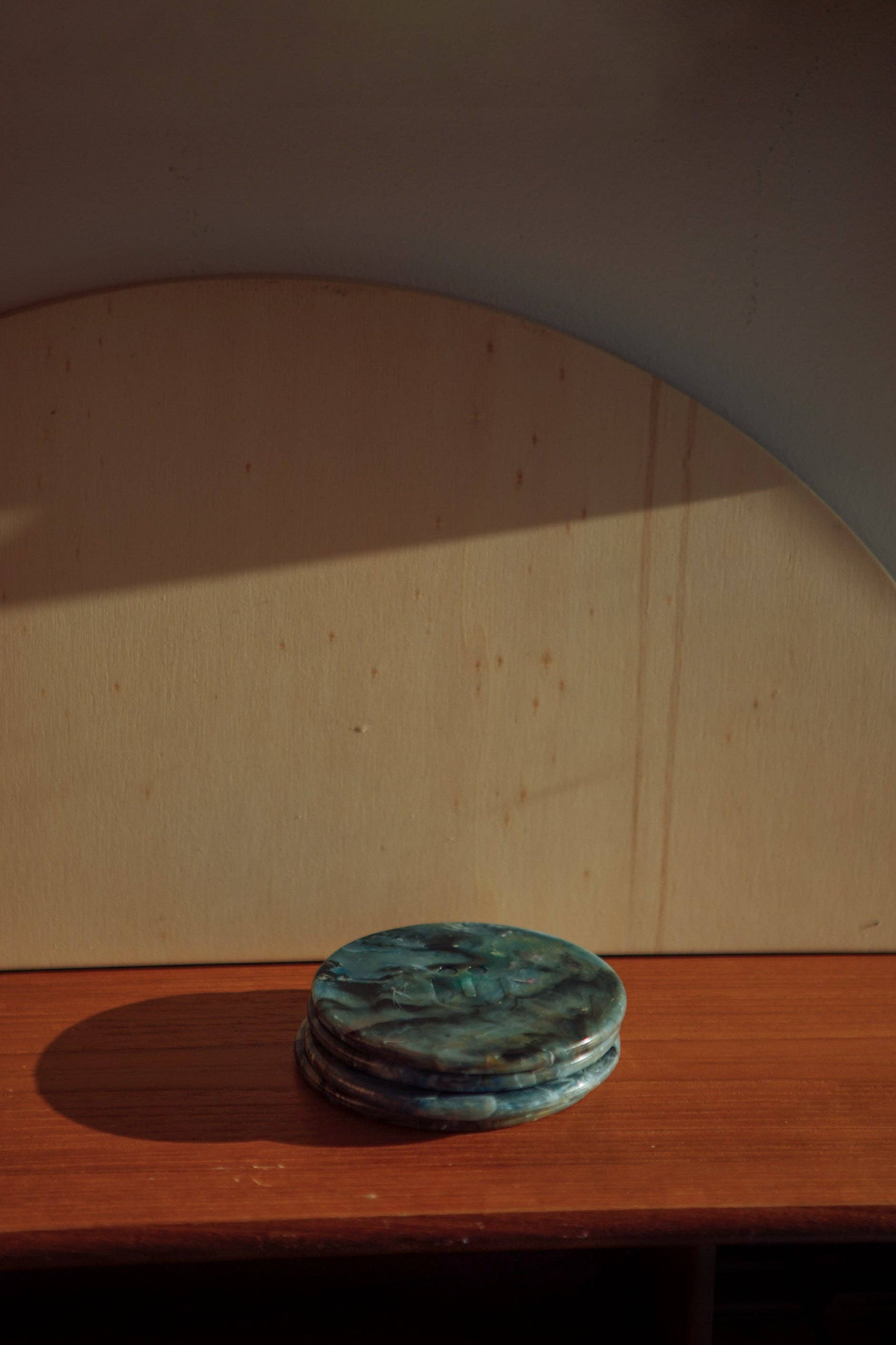 Recycled Plastic Coaster -  'Marble' - Set of 2 - Image 8
