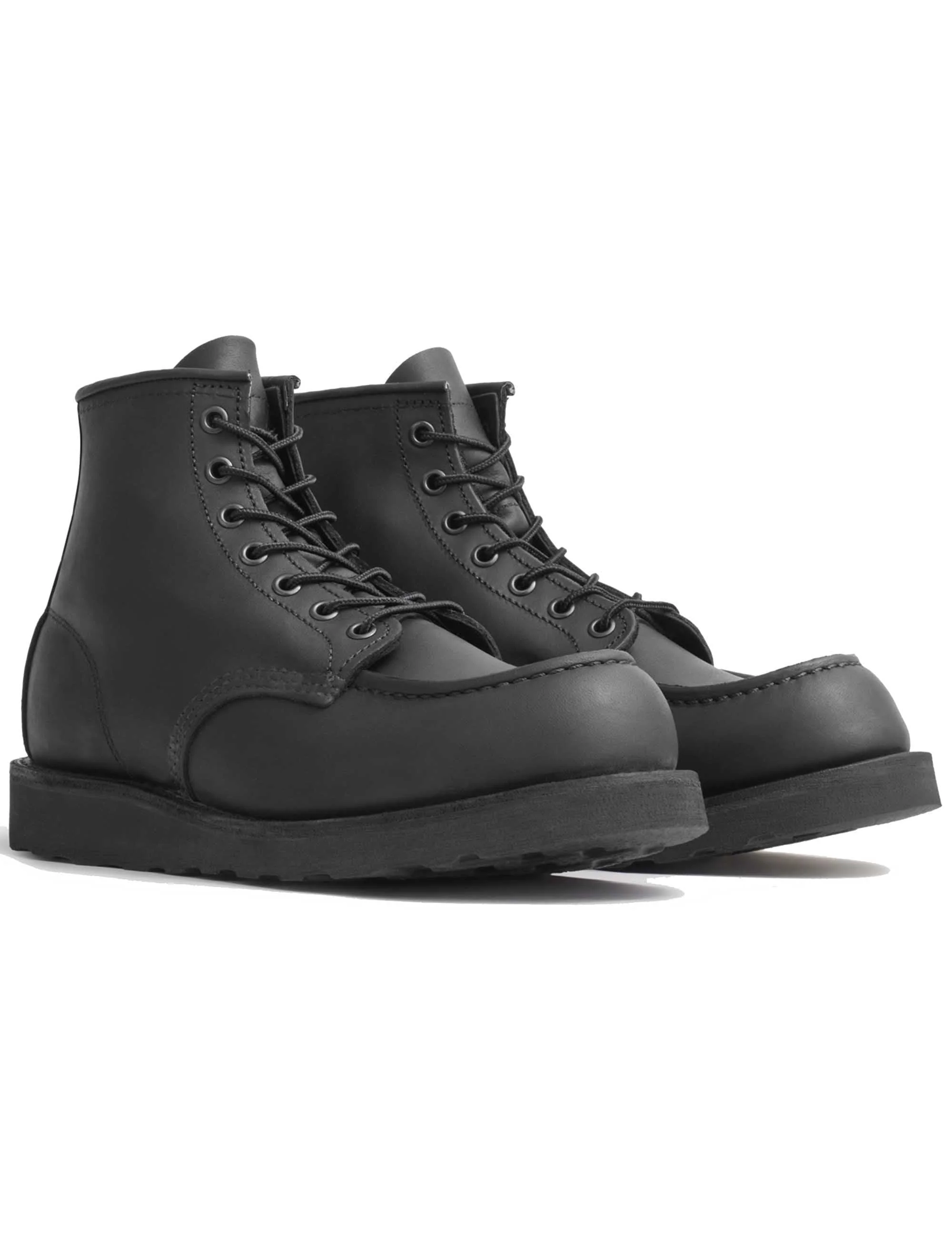 8074 Heritage 6" Moc Toe Boot - Black Harness Leather