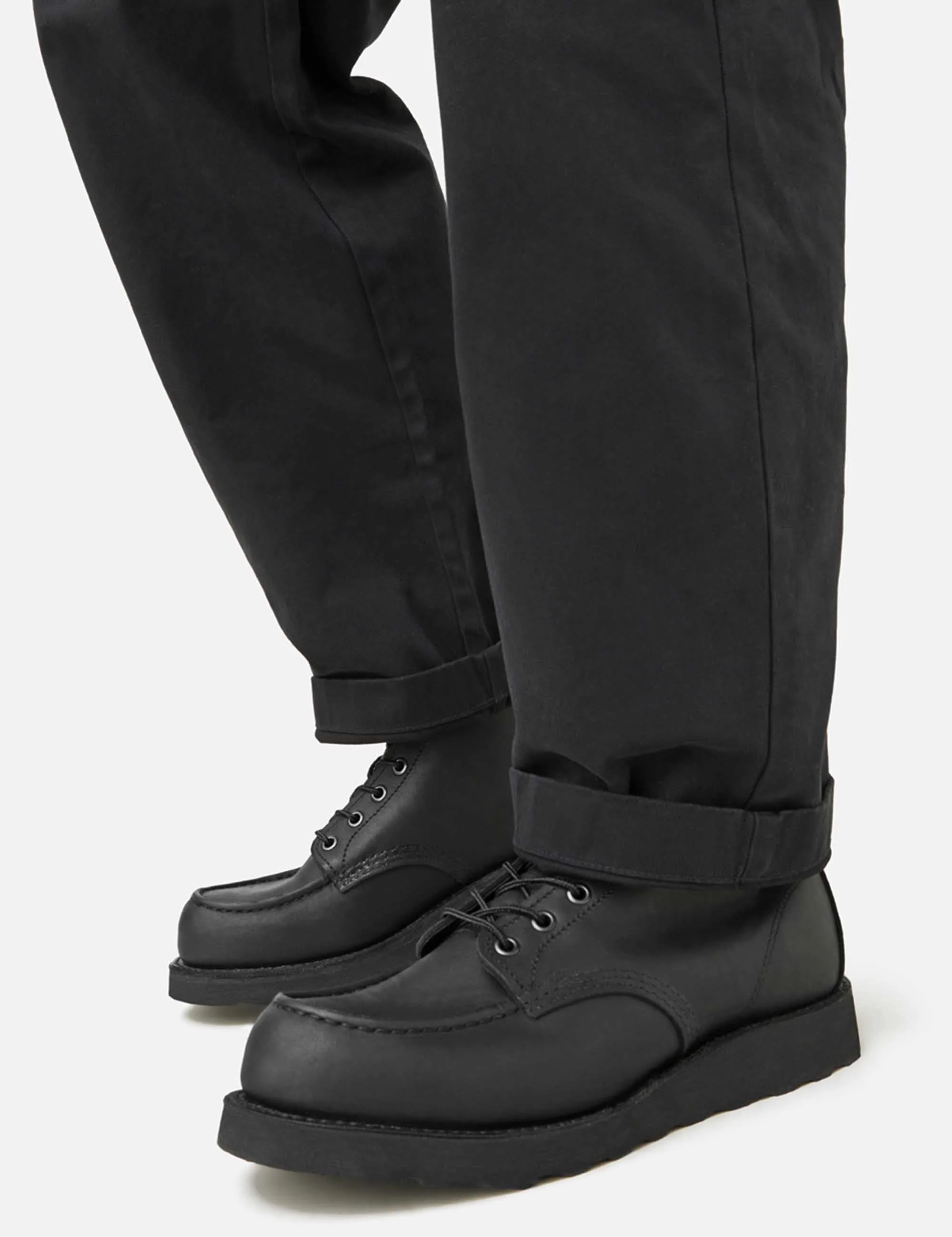 8074 Heritage 6" Moc Toe Boot - Black Harness Leather - Image 2