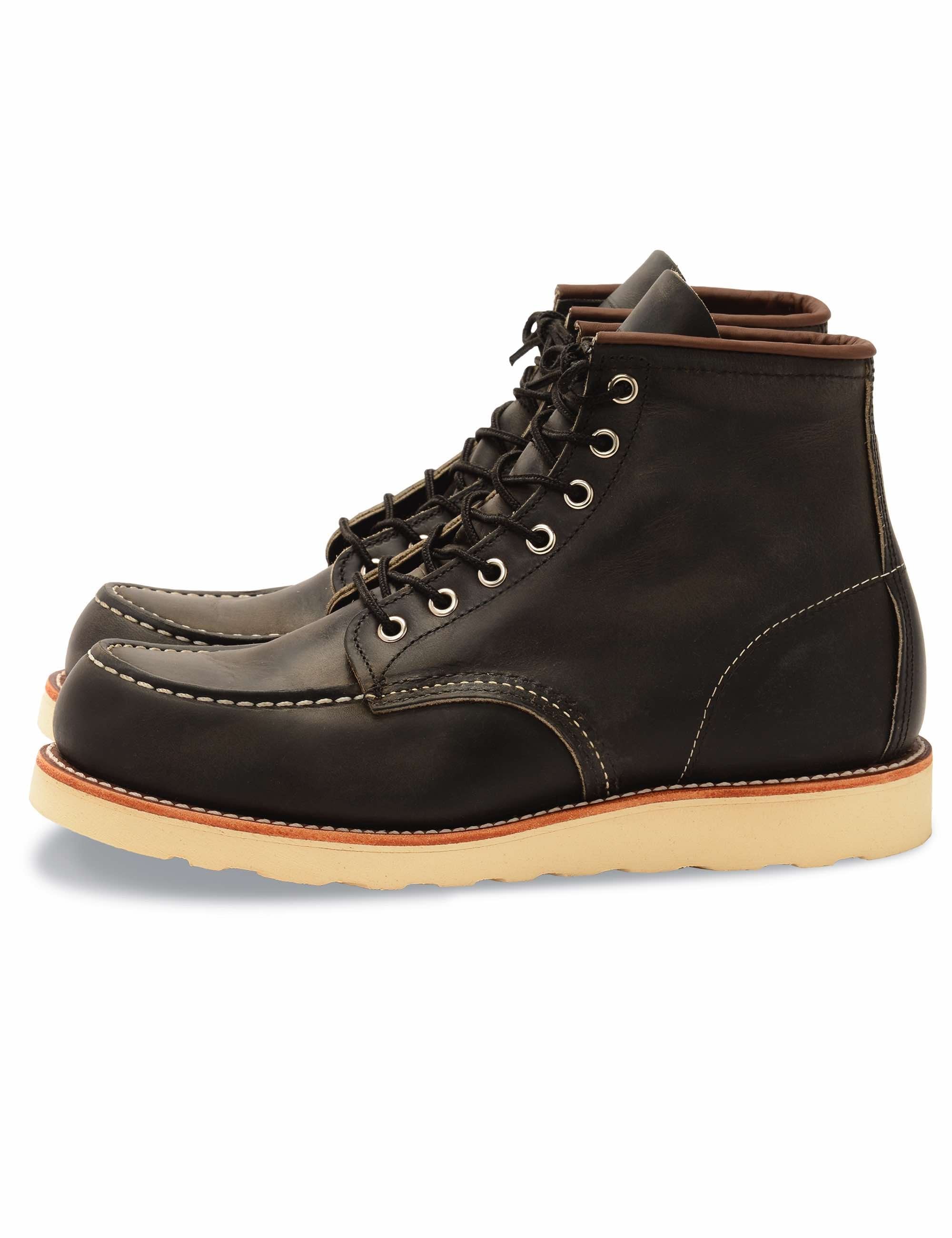 8890 Heritage 6" Moc Toe Boot - Charcoal Rough & Tough Leather - Image 3