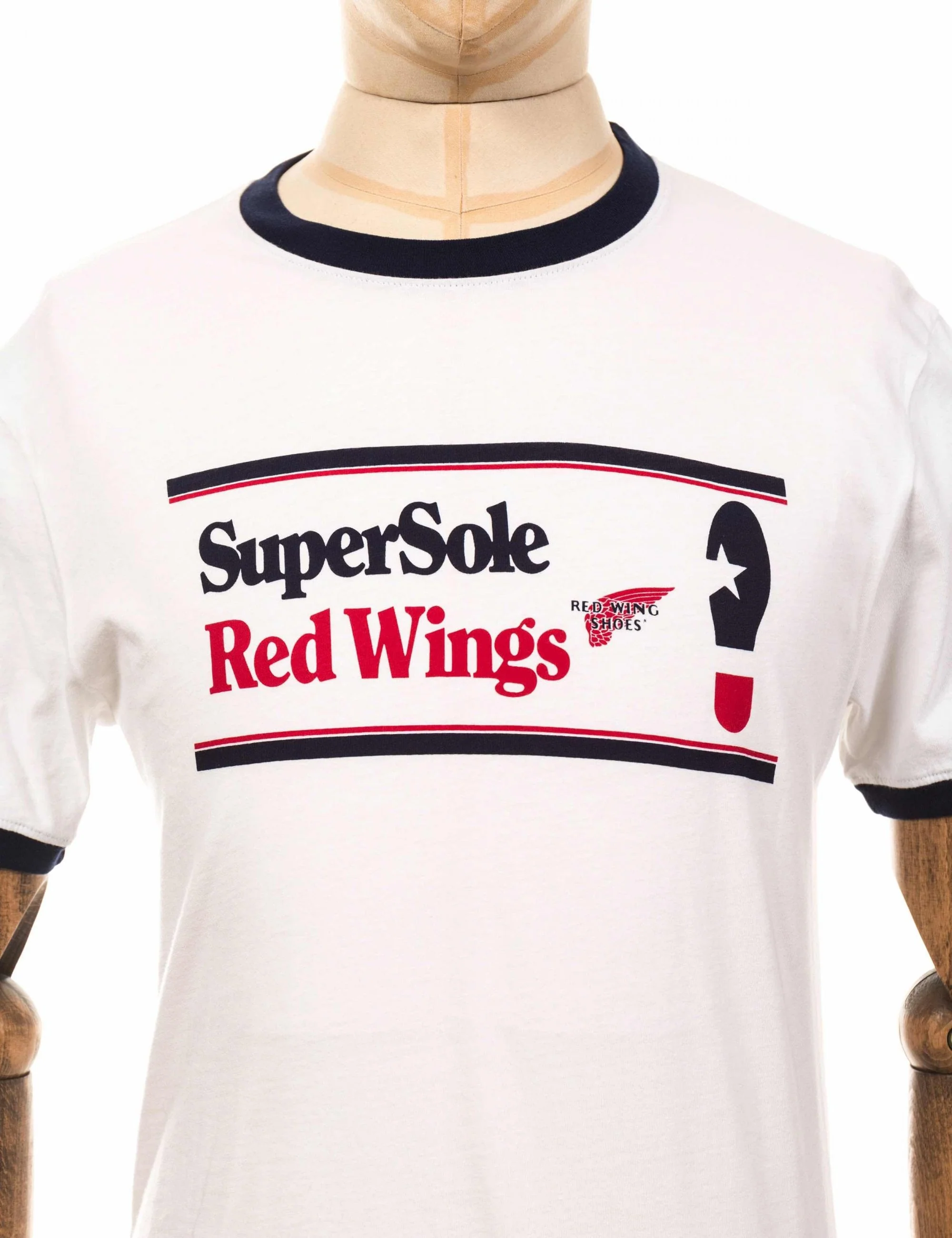 95079 Supersole Ringer T-Shirt - White/Blue - Image 3