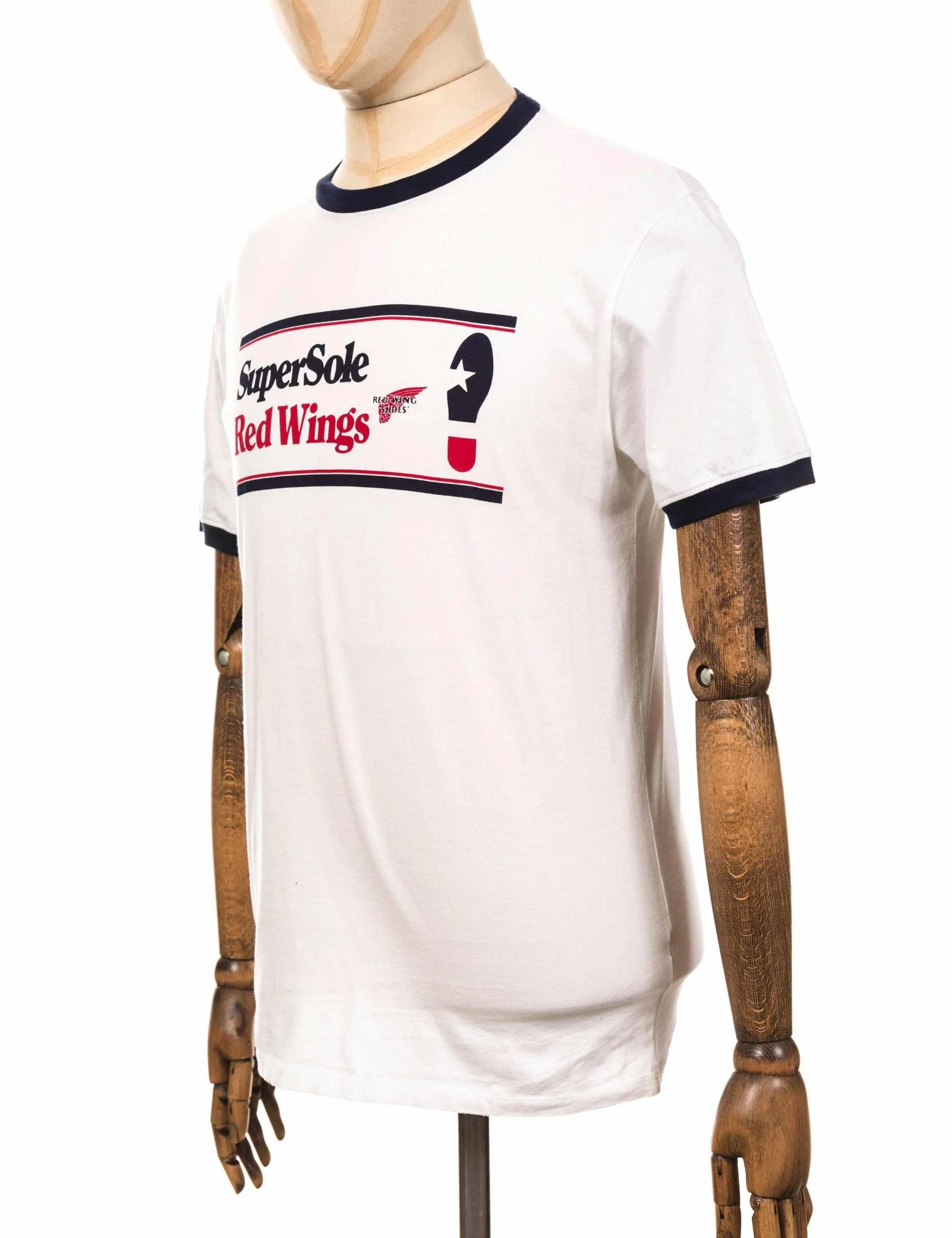95079 Supersole Ringer T-Shirt - White/Blue - Image 4