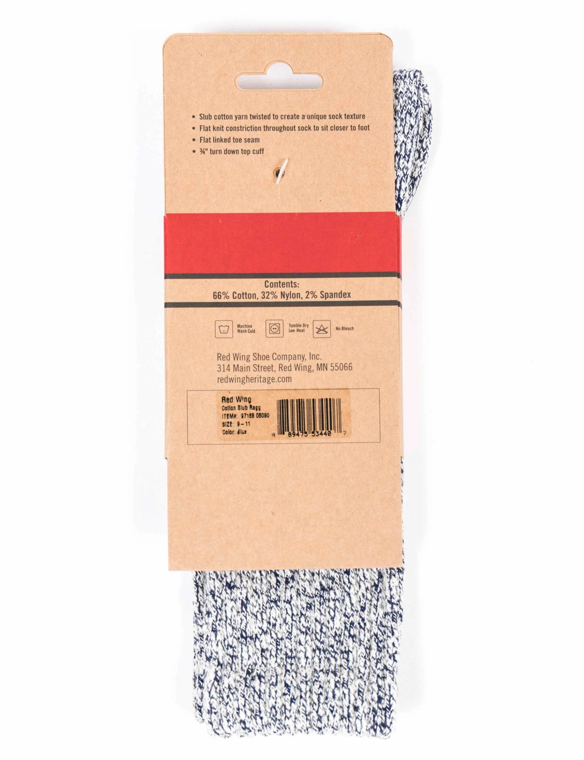 97168 Cotton Ragg Socks - Blue/White - Image 3