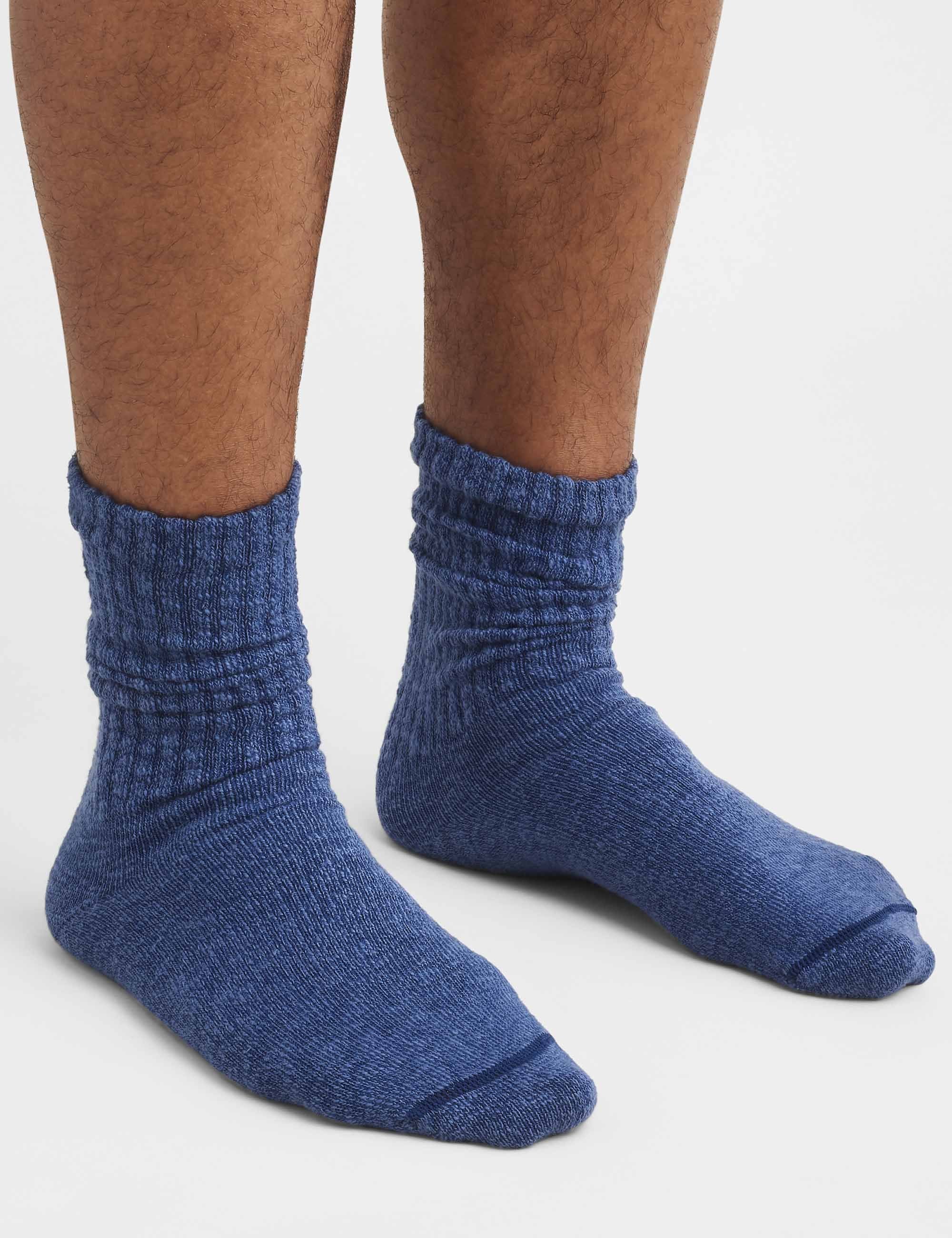 97370 Women's Cotton Ragg Over Dyed Tonal Sock - Navy/Blue - Image 2