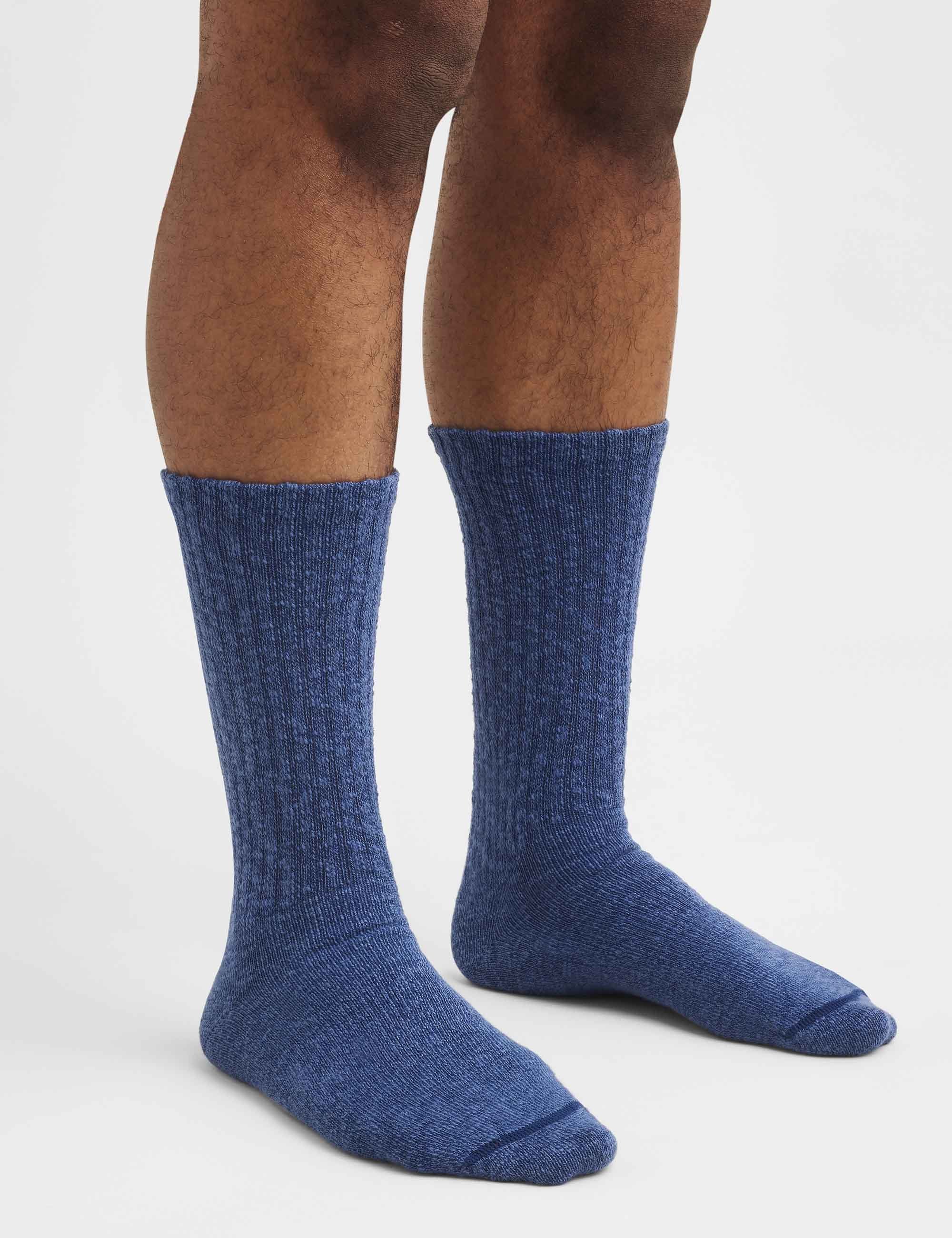 97370 Women's Cotton Ragg Over Dyed Tonal Sock - Navy/Blue - Image 5