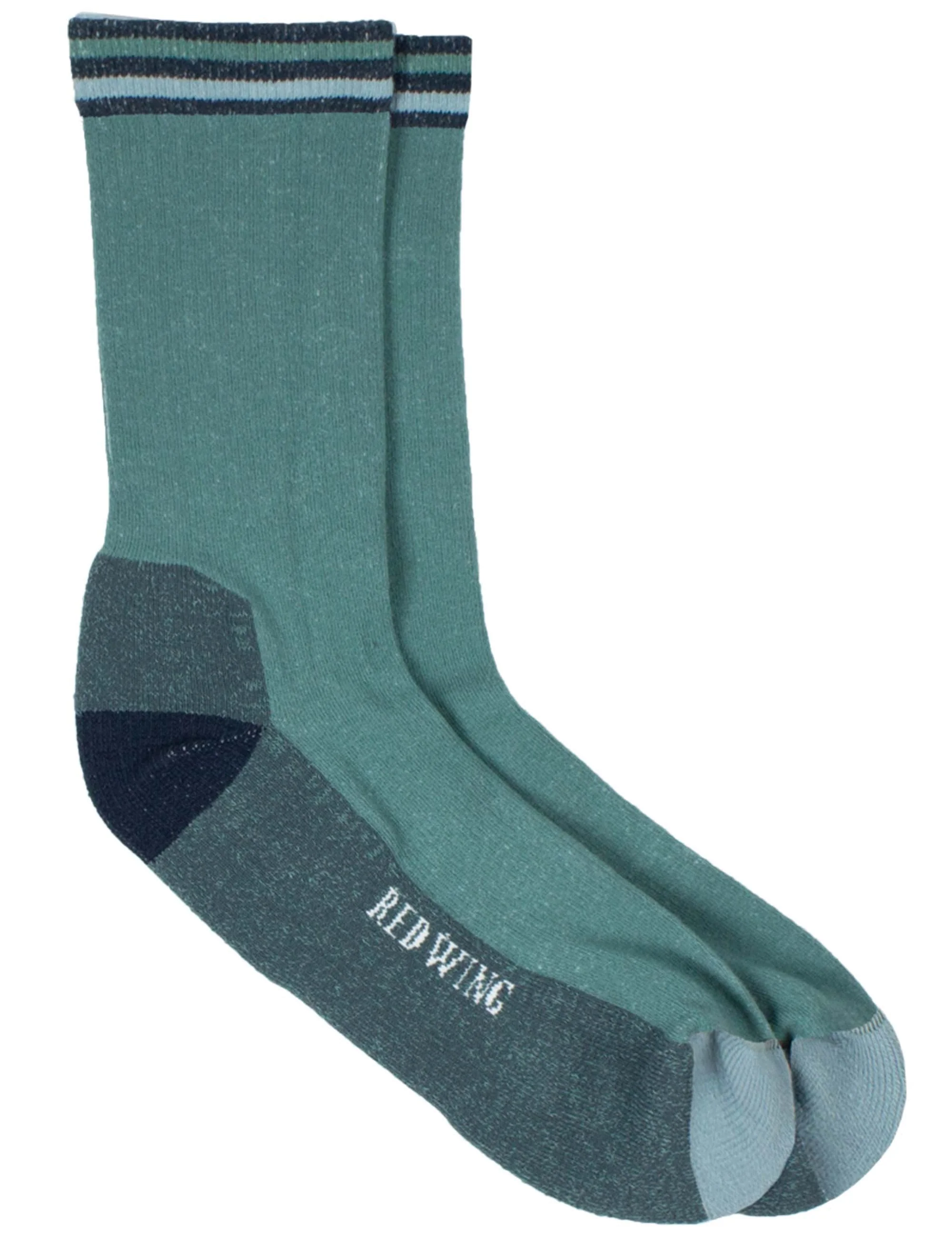 97668 Vintage Stripe Socks - Sage/Navy/Sky Blue