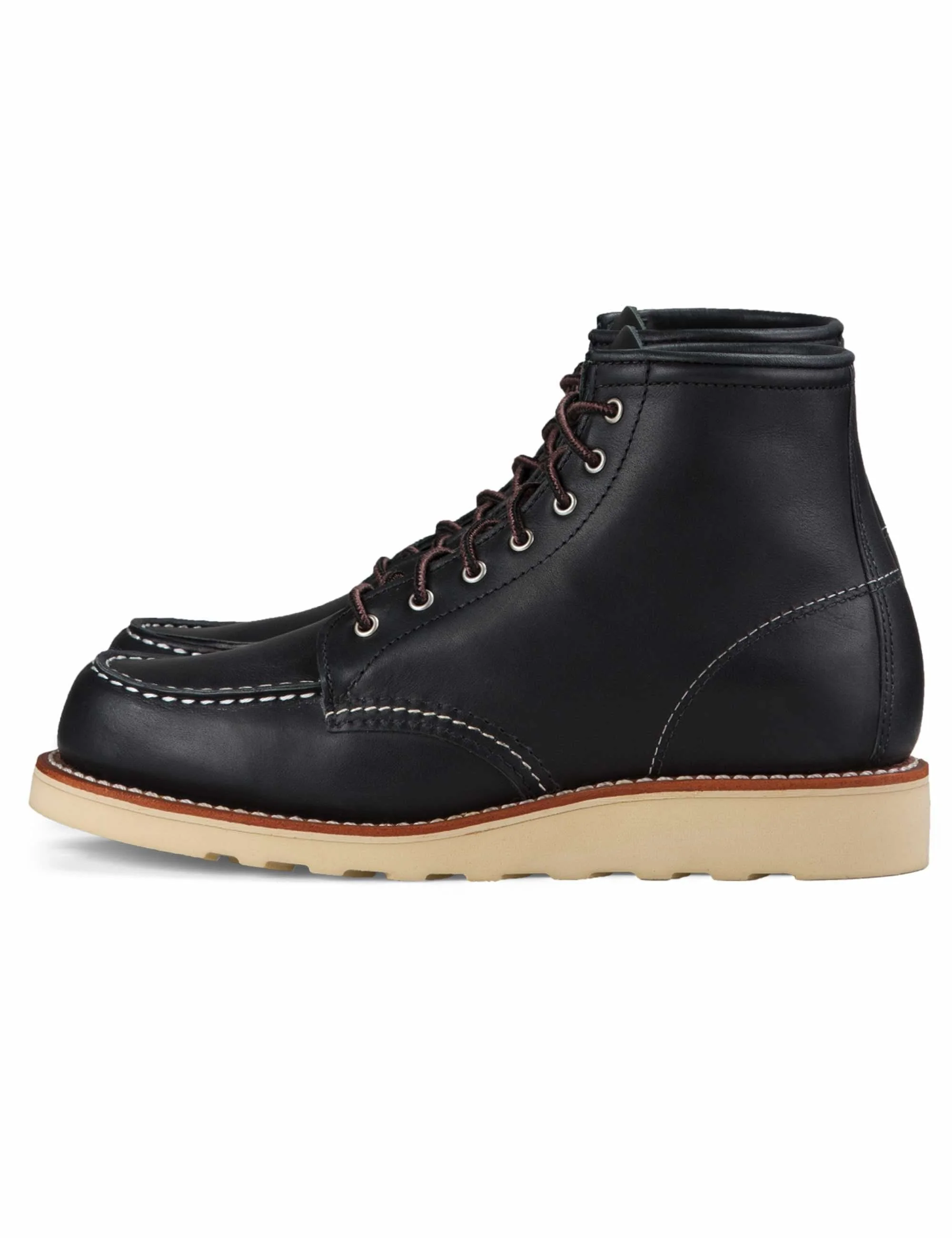 Women's 3373 Heritage 6" Moc Toe Boot - Black Boundary Leather - Image 3