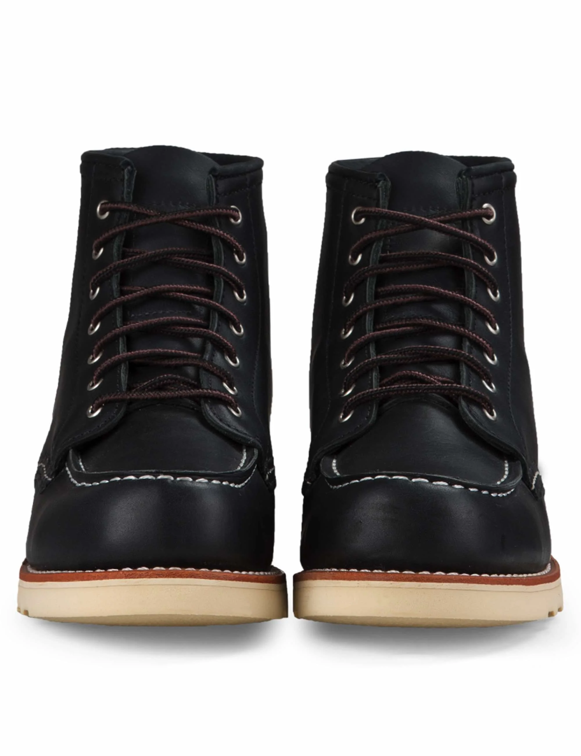 Women's 3373 Heritage 6" Moc Toe Boot - Black Boundary Leather - Image 4