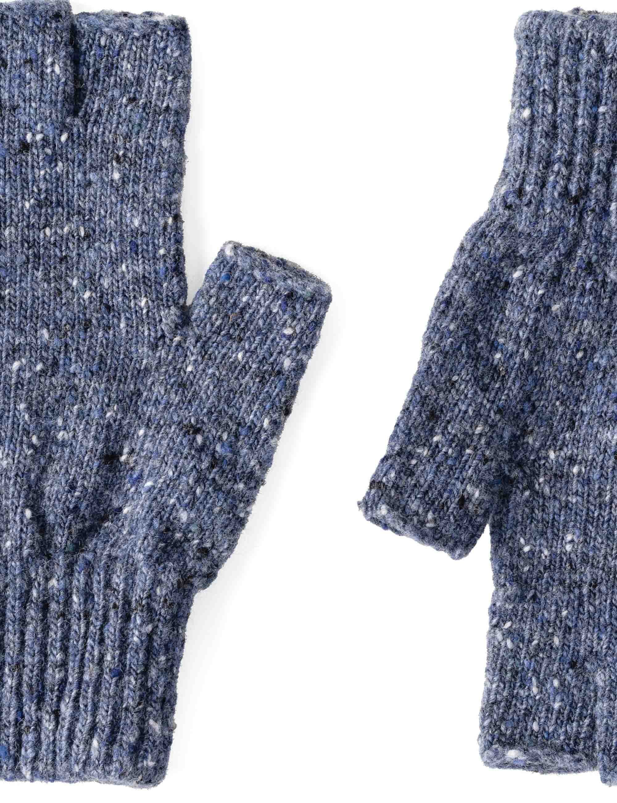 Shin Donegal Wool Fingerless Gloves - Finn - Image 2