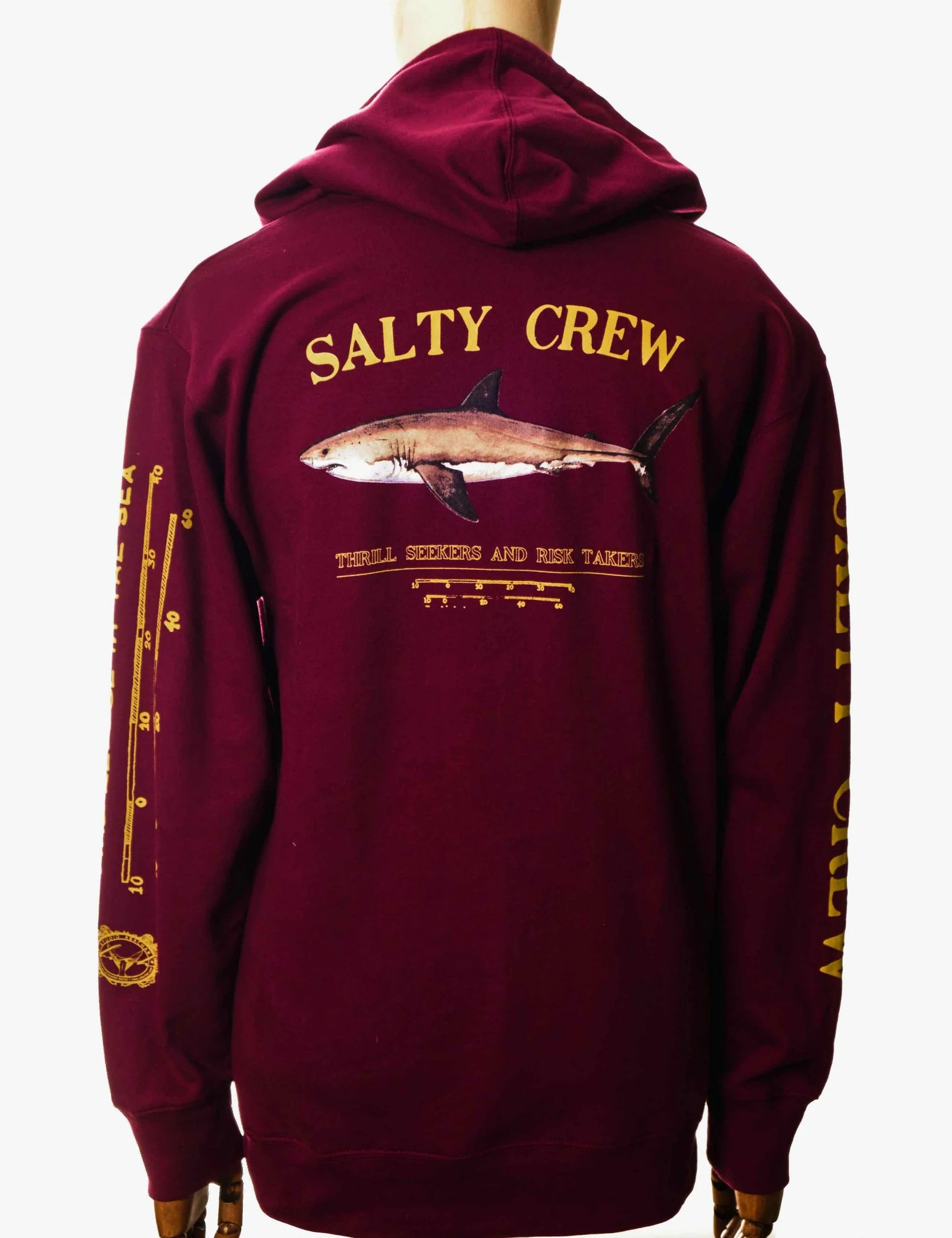 Bruce Hooded Sweat - Burgundy - Image 2
