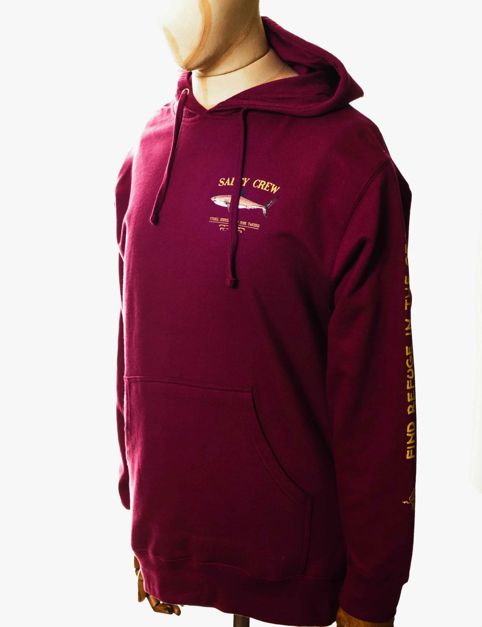 Bruce Hooded Sweat - Burgundy - Image 4