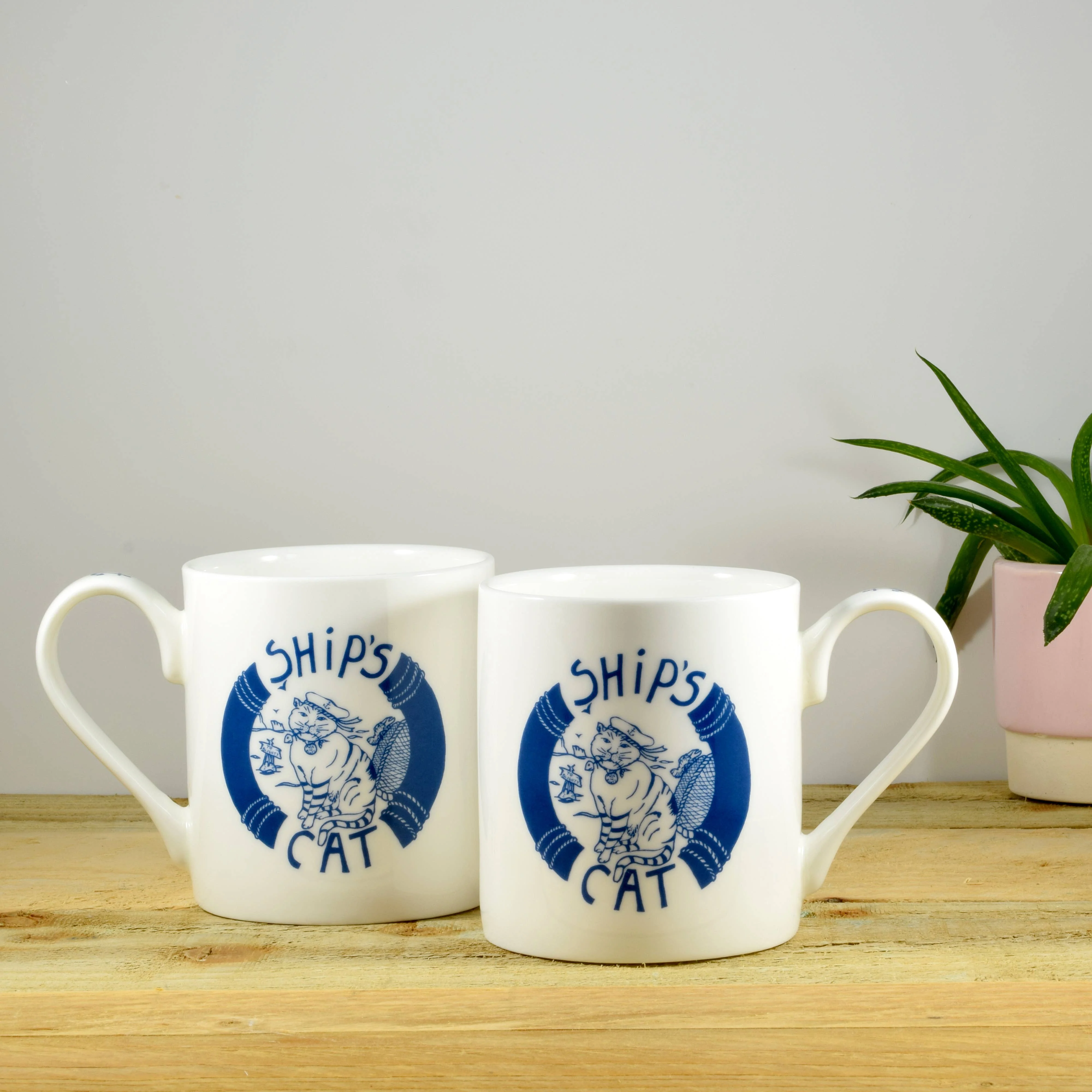 Ship's Cat Hand Decorated Bone China Mug - Image 3