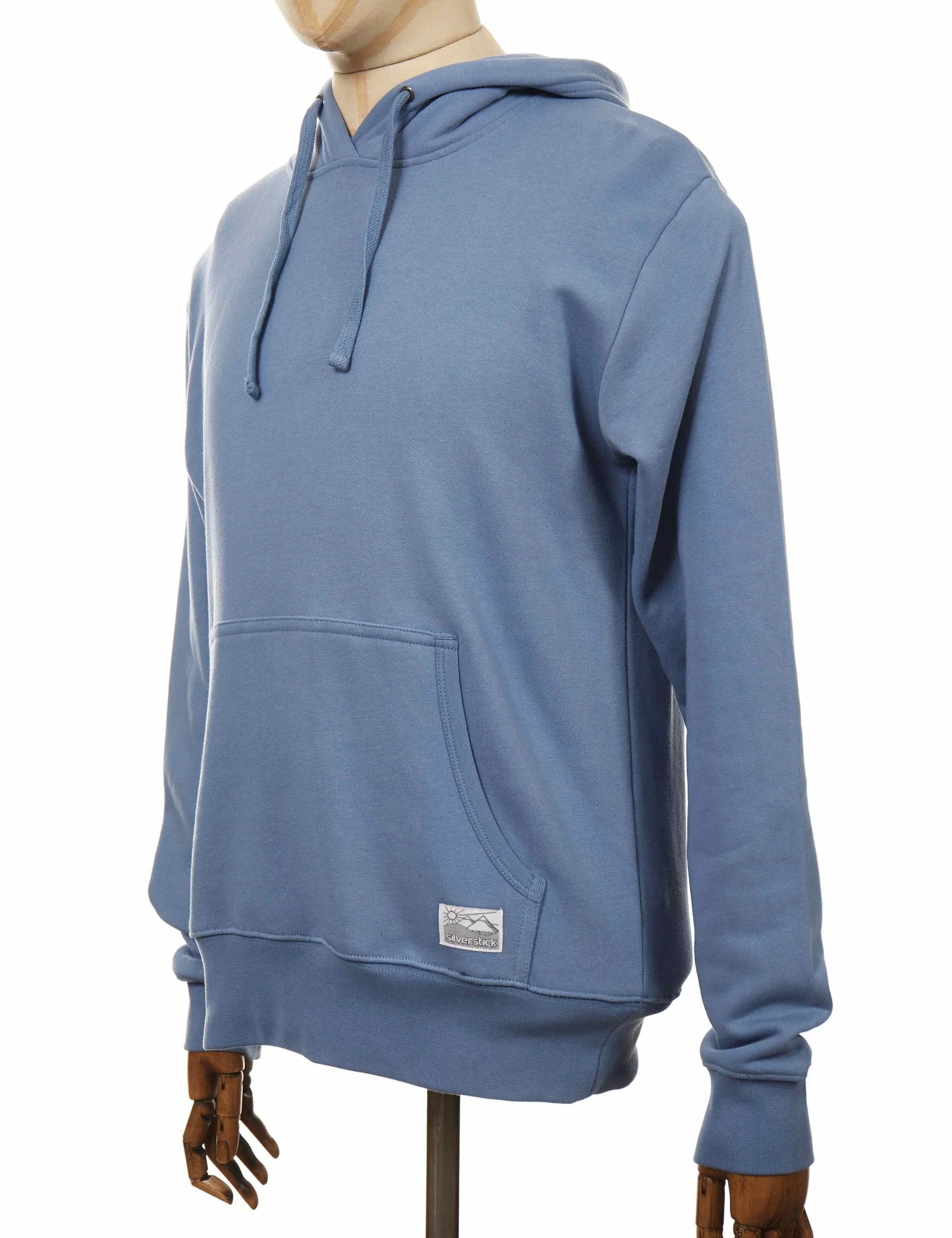 Ellerton Organic Hooded Sweat - Faded Denim - Image 4