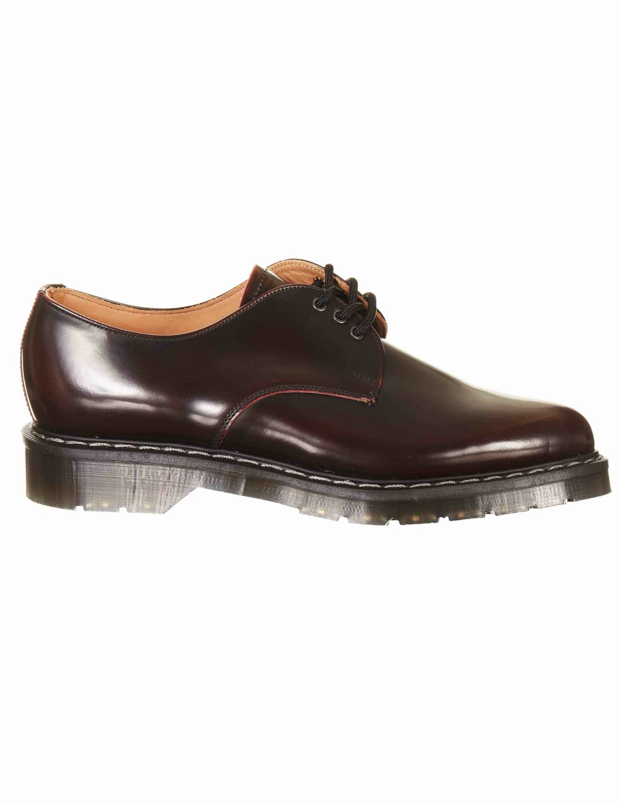 Gibson 3 Eyelet Shoes - Burgundy Rub-off Hi Shine - Image 2