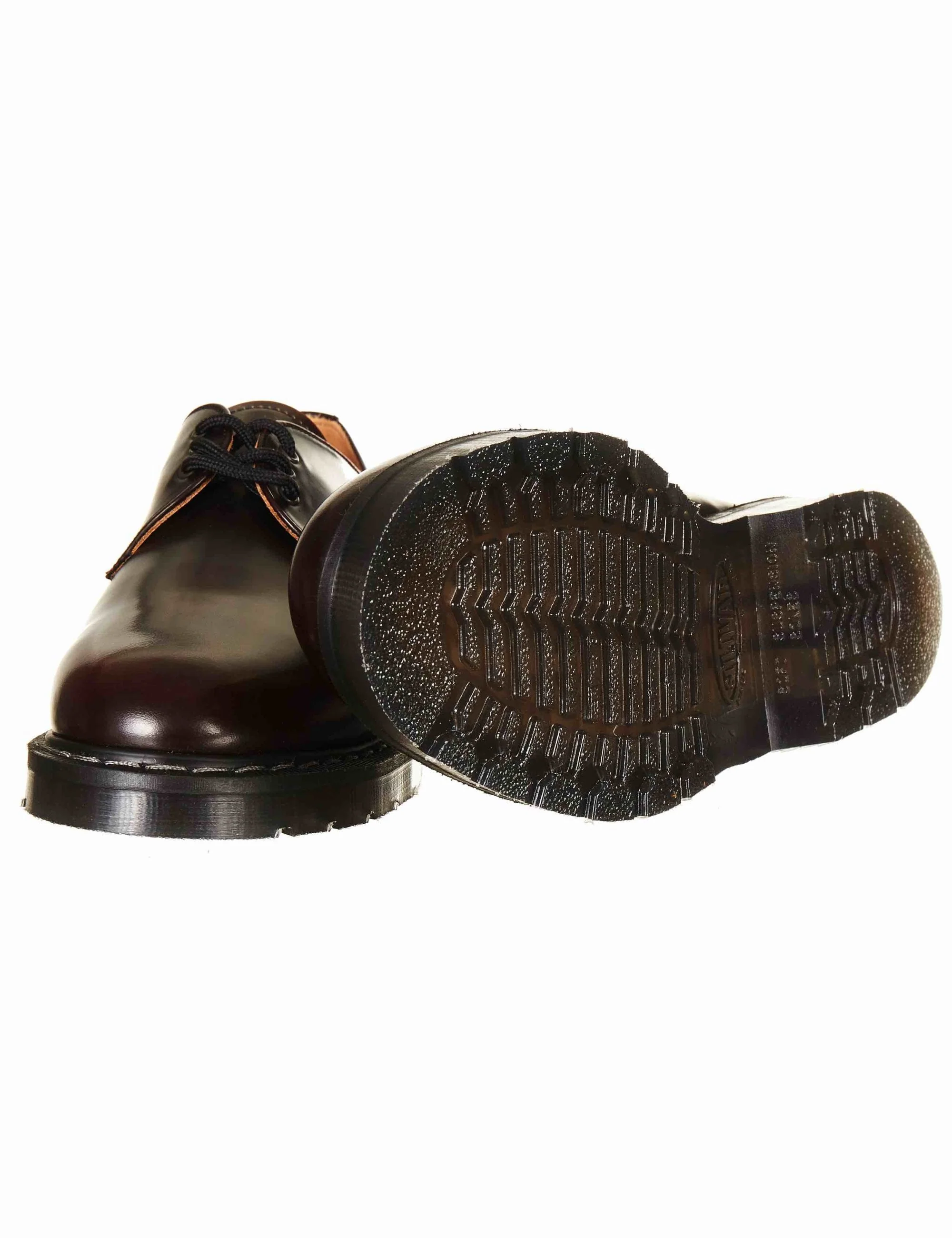 Gibson 3 Eyelet Shoes - Burgundy Rub-off Hi Shine - Image 4