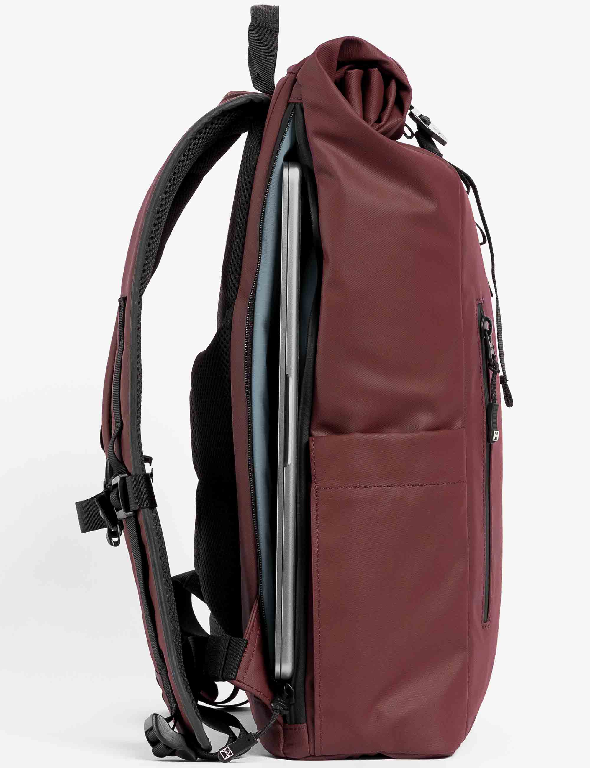 The Roll Top Backpack 15L - Garnet Red - Image 5