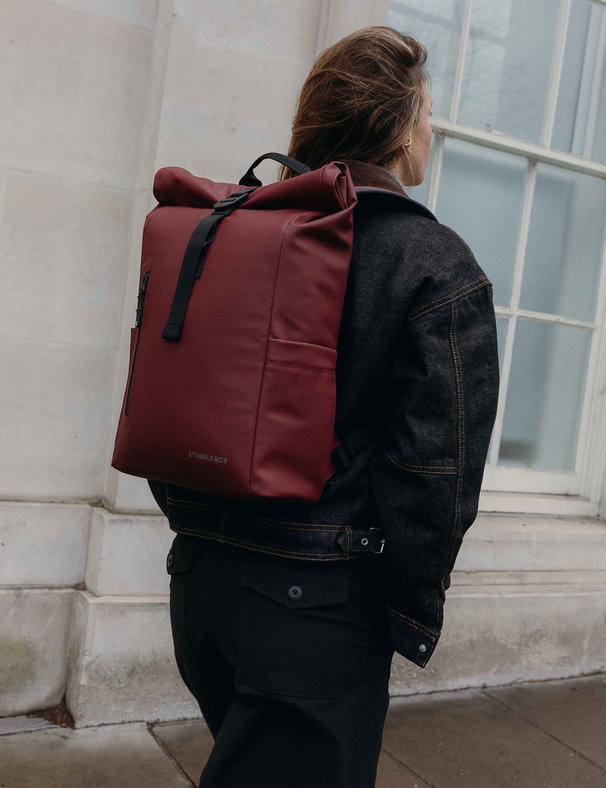 The Roll Top Backpack 15L - Garnet Red - Image 9
