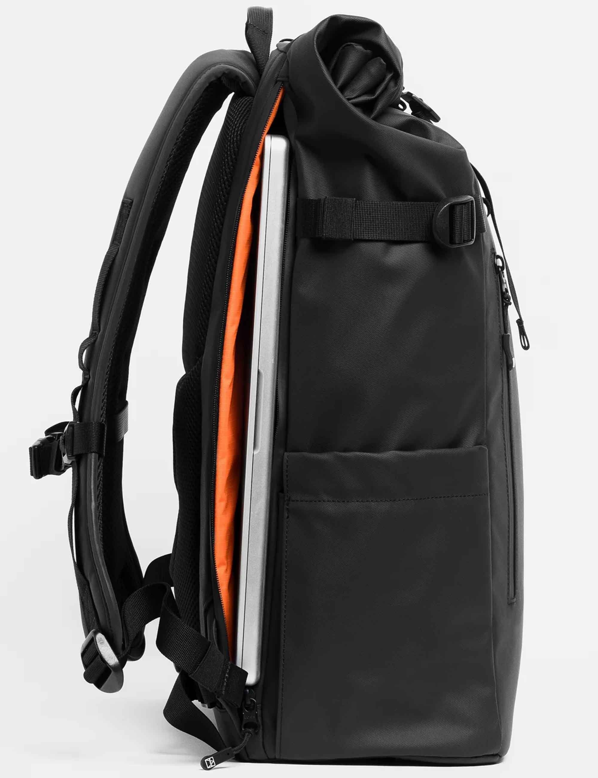 The Roll Top Backpack 30L - All Black - Image 5