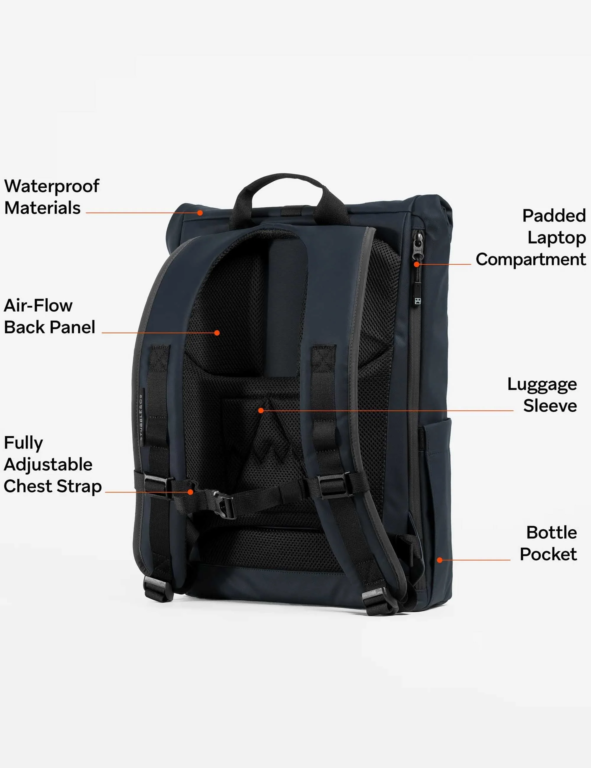 The Roll Top Backpack 15L - Midnight Blue - Image 7