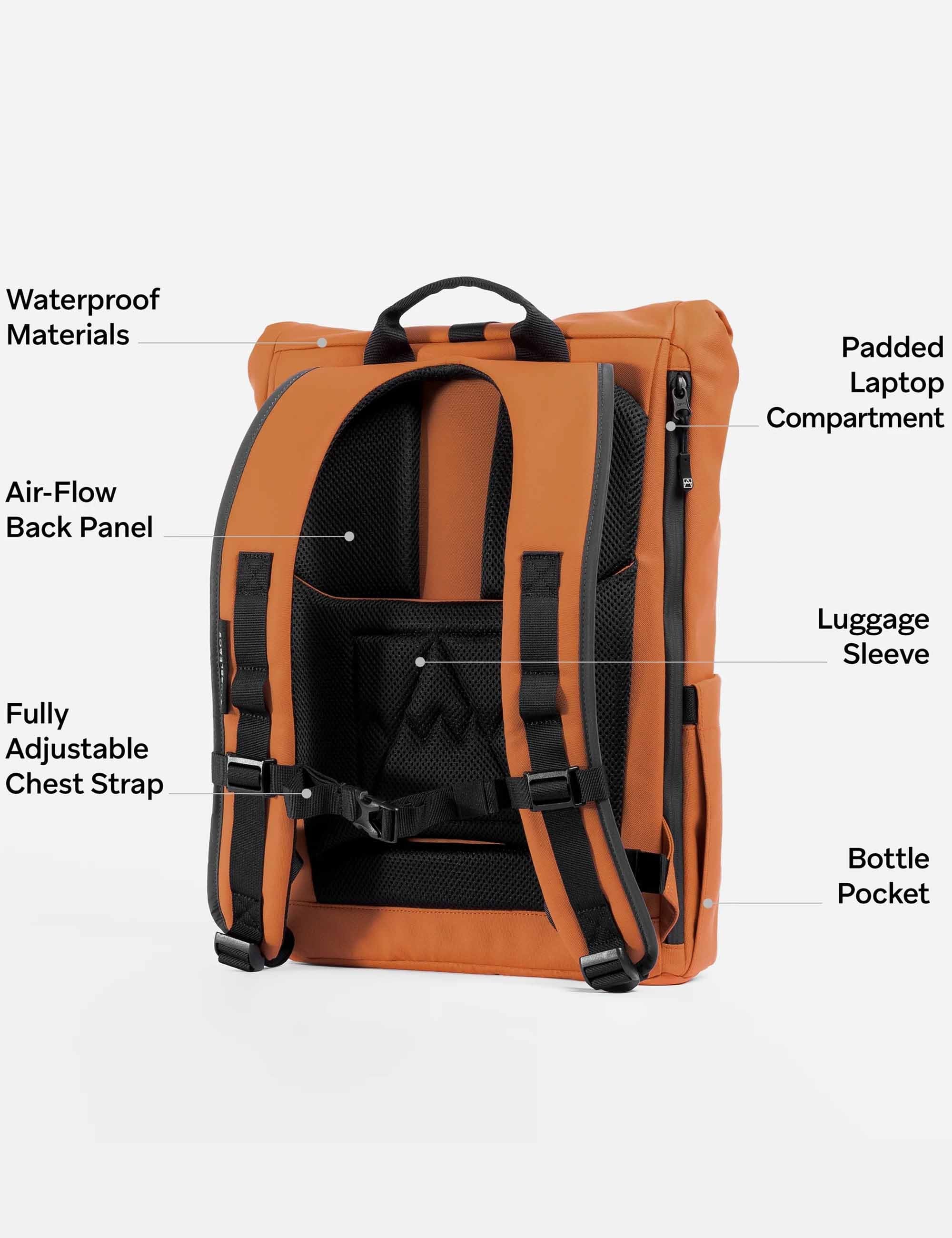 The Roll Top Backpack 15L - Rust - Image 7