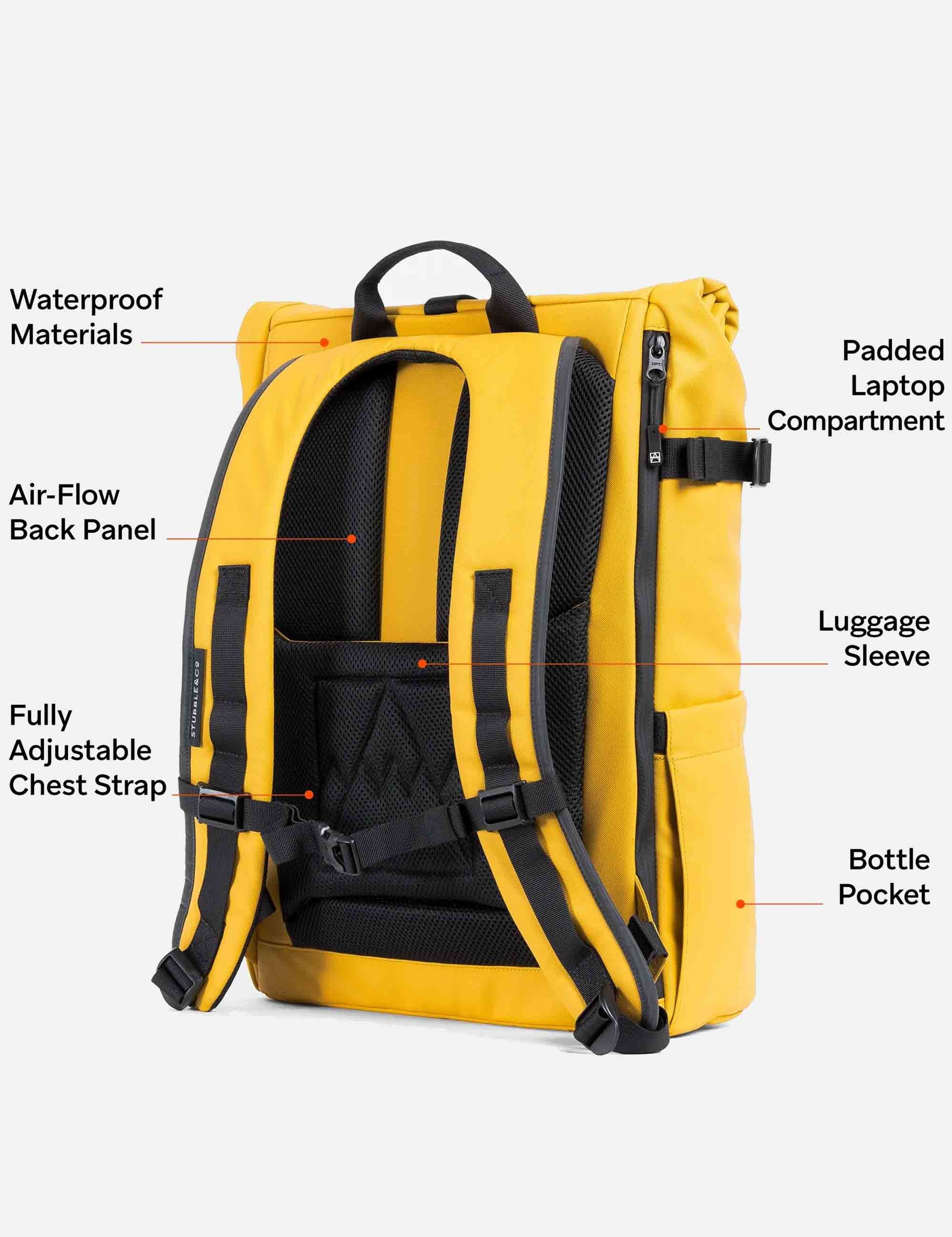 The Roll Top Backpack 20L - Yellow - Image 8