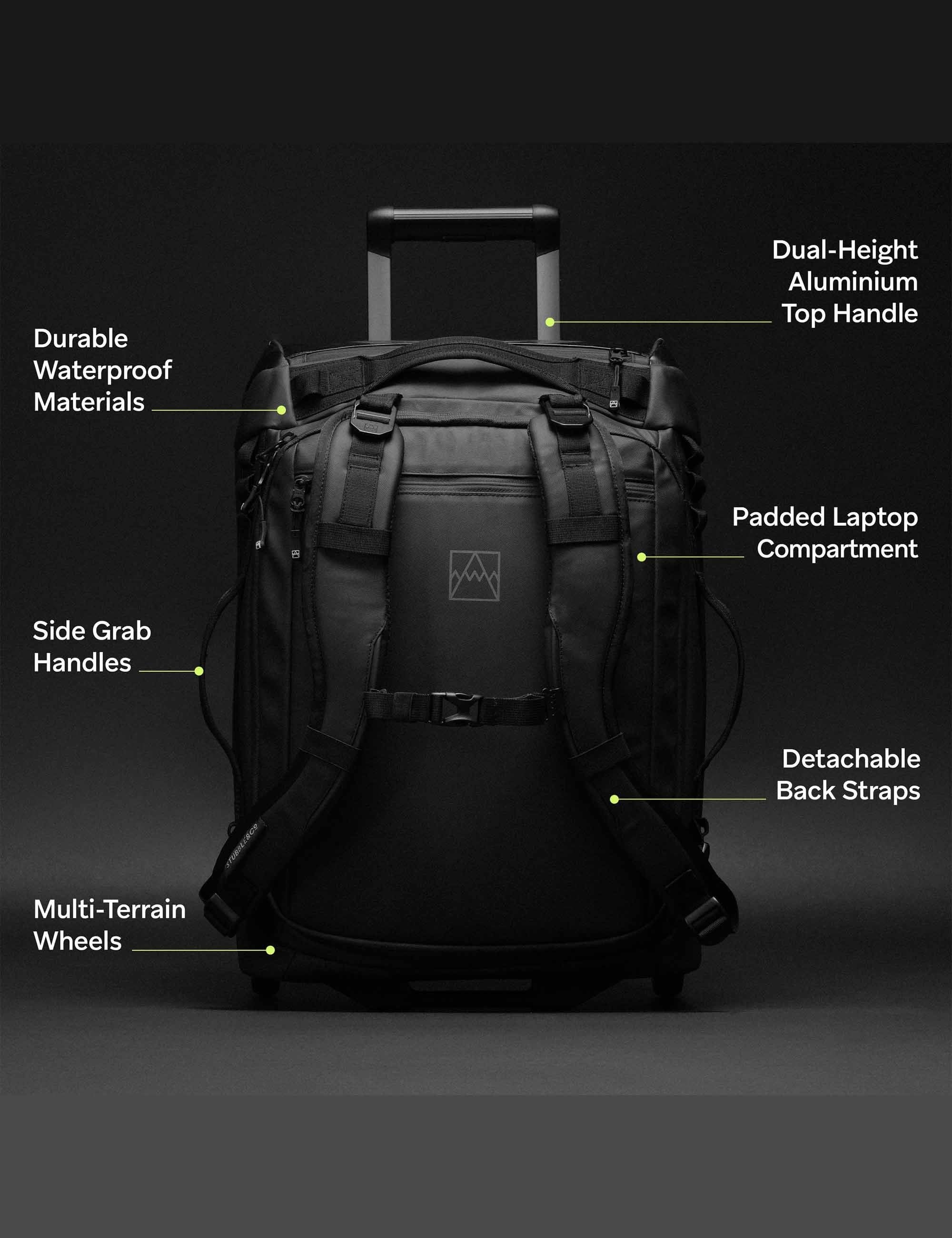 Wheeled Duffel Bag 40L - All Black - Image 7